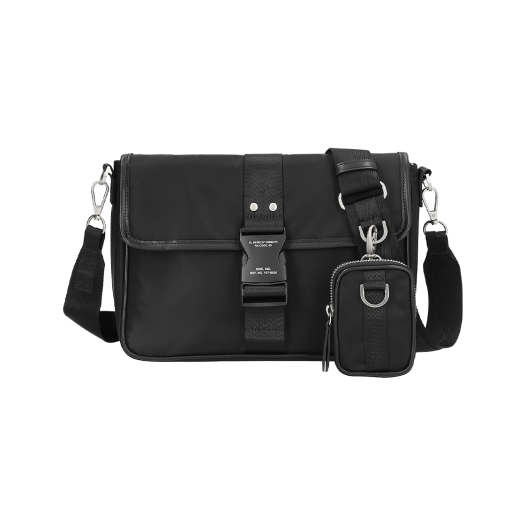 SB15ACR010101 SSRL Brevity Flap Buckle Bag / Black