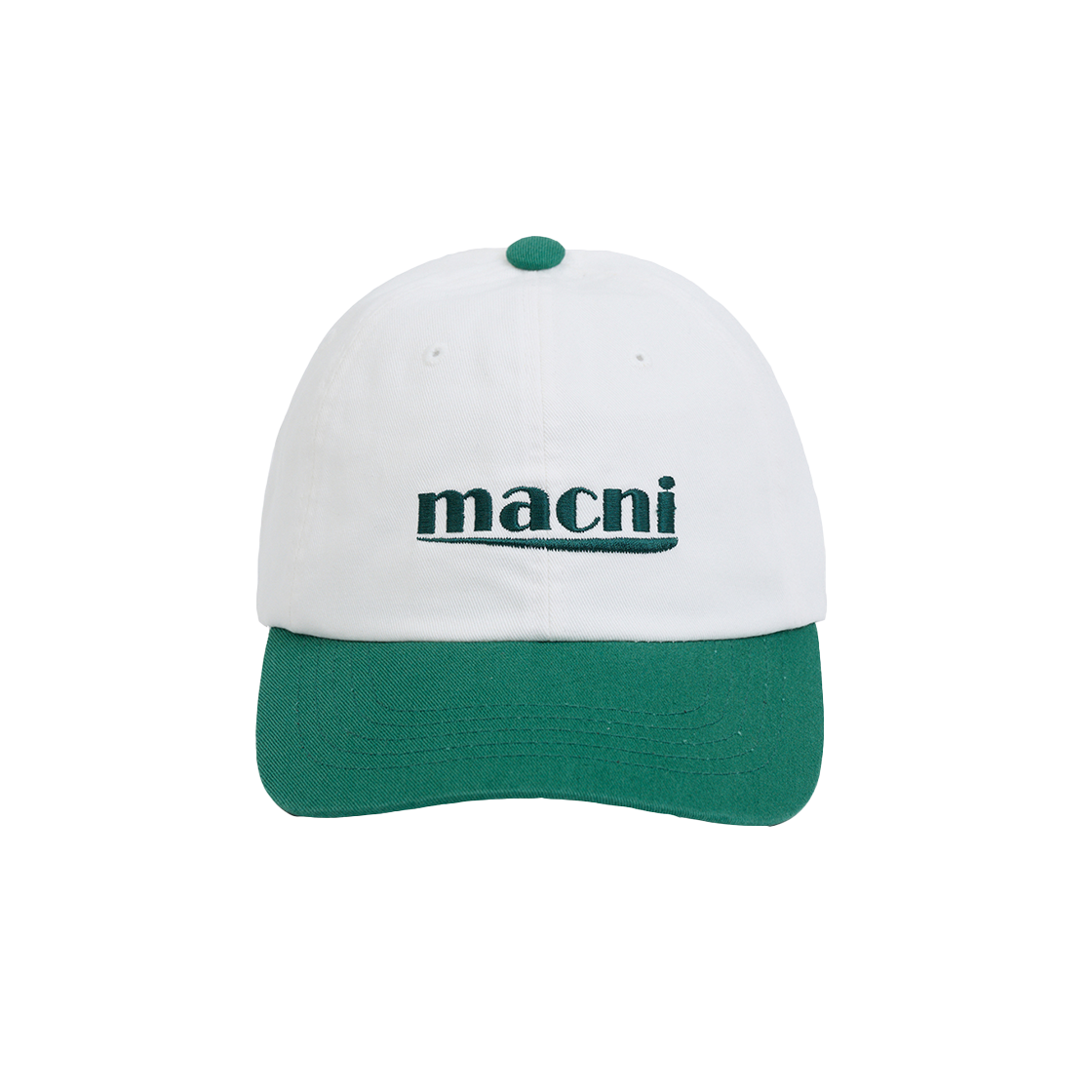 마크니 시그니처 로고 믹스 볼캡 그린(MACNI Signature Logo Mix Ball Cap Green)