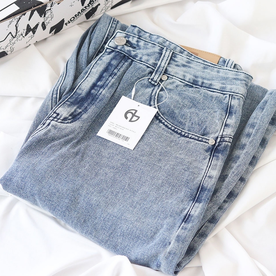 NOMANUAL Raw Vision Denim Pants White Blue 착용 스타일 - 3