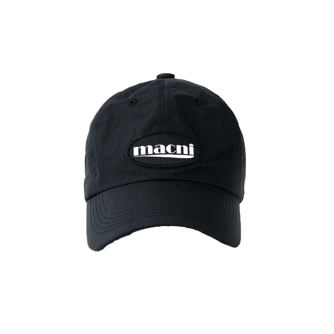 마크니 로고 패치 나일론 딥 캡 블랙(MACNI Logo Patch Nylon Deep Cap Black)