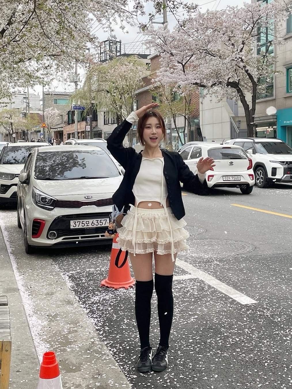 Roughneck Tutu pants skirt cream 착용 스타일 - 6