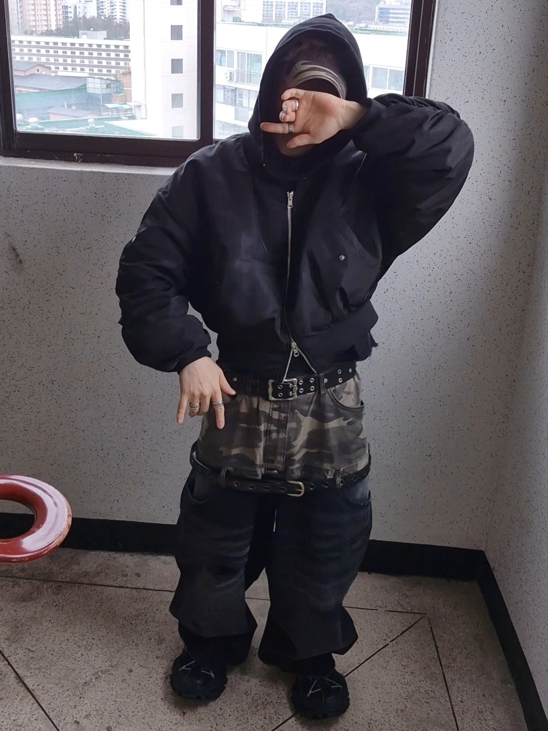 Force Sensitive Fst Leather Long Belt 착용 스타일 - 5