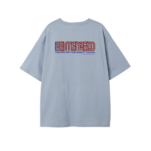 SST-HRT-SQ-SBL Menasoo Squared Hearttrack Graphic T Shirt Skyblue