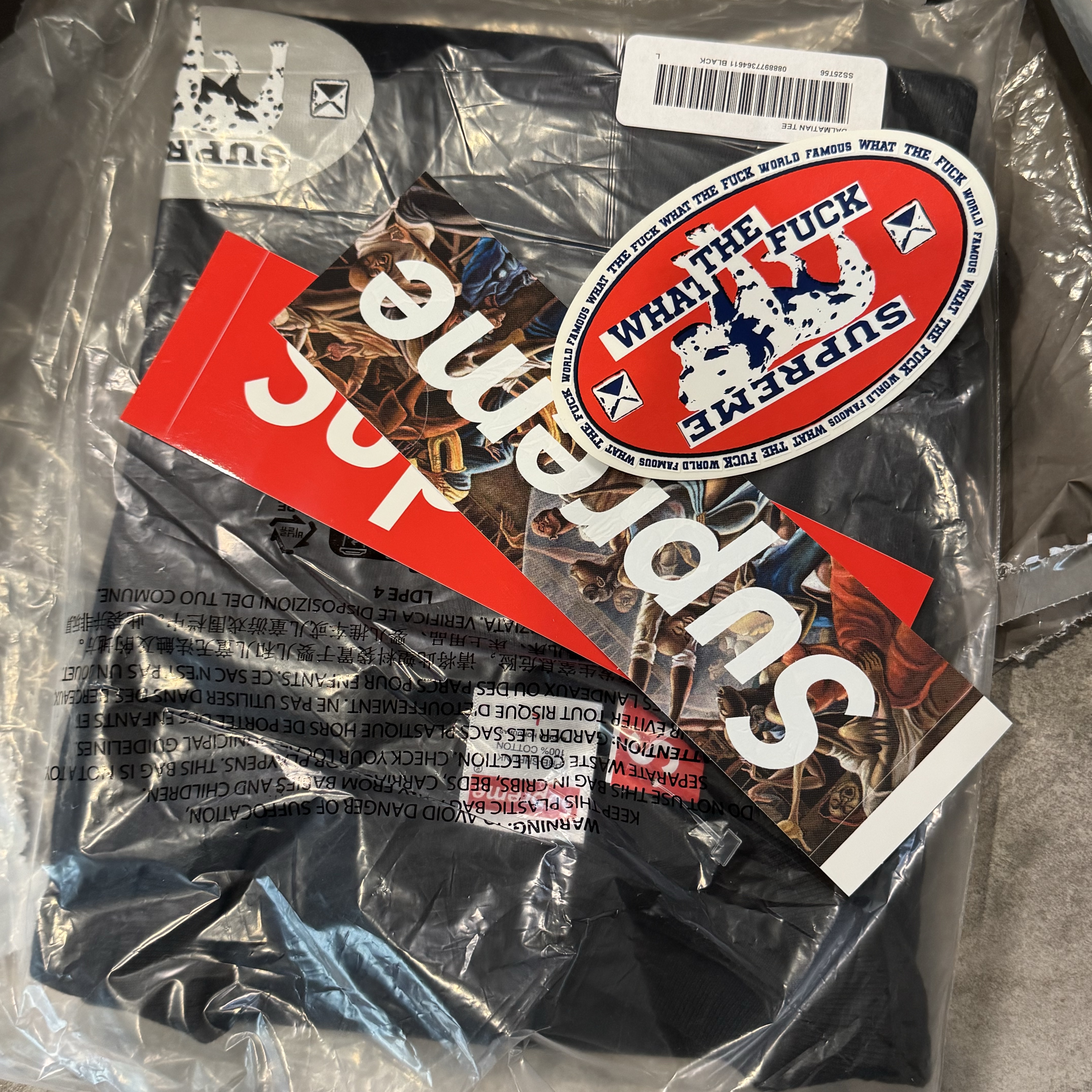 Supreme Dalmatian T-Shirt Black - 25SS 착용 스타일