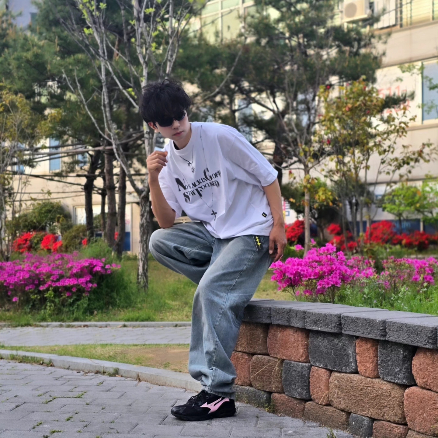 Mizuno Wave Rider Black Pink - Folder Exclusive 착용 스타일 - 5