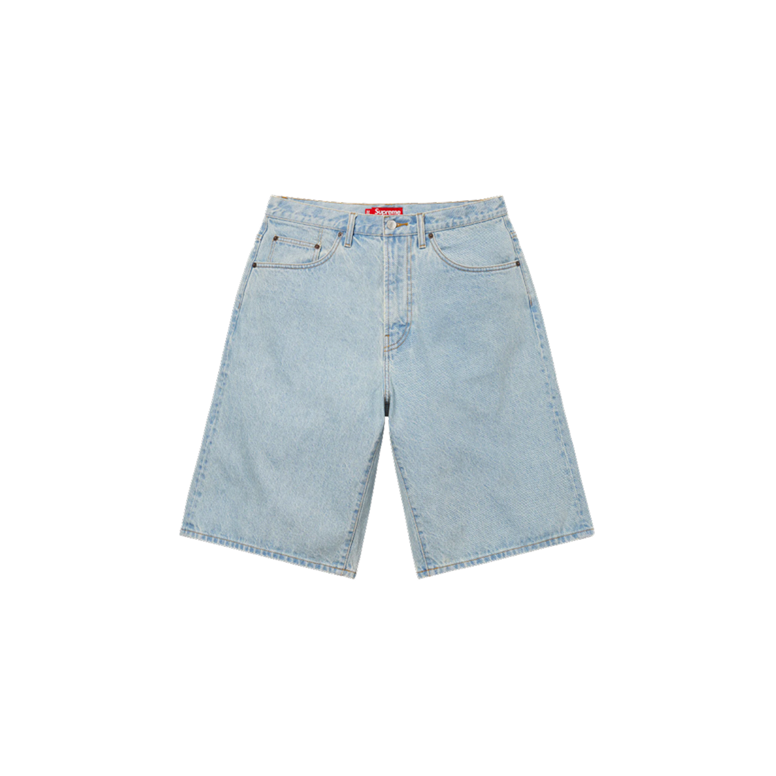 - Supreme Baggy Denim Shorts Light Washed Indigo - 25SS - 대표 이미지 #1