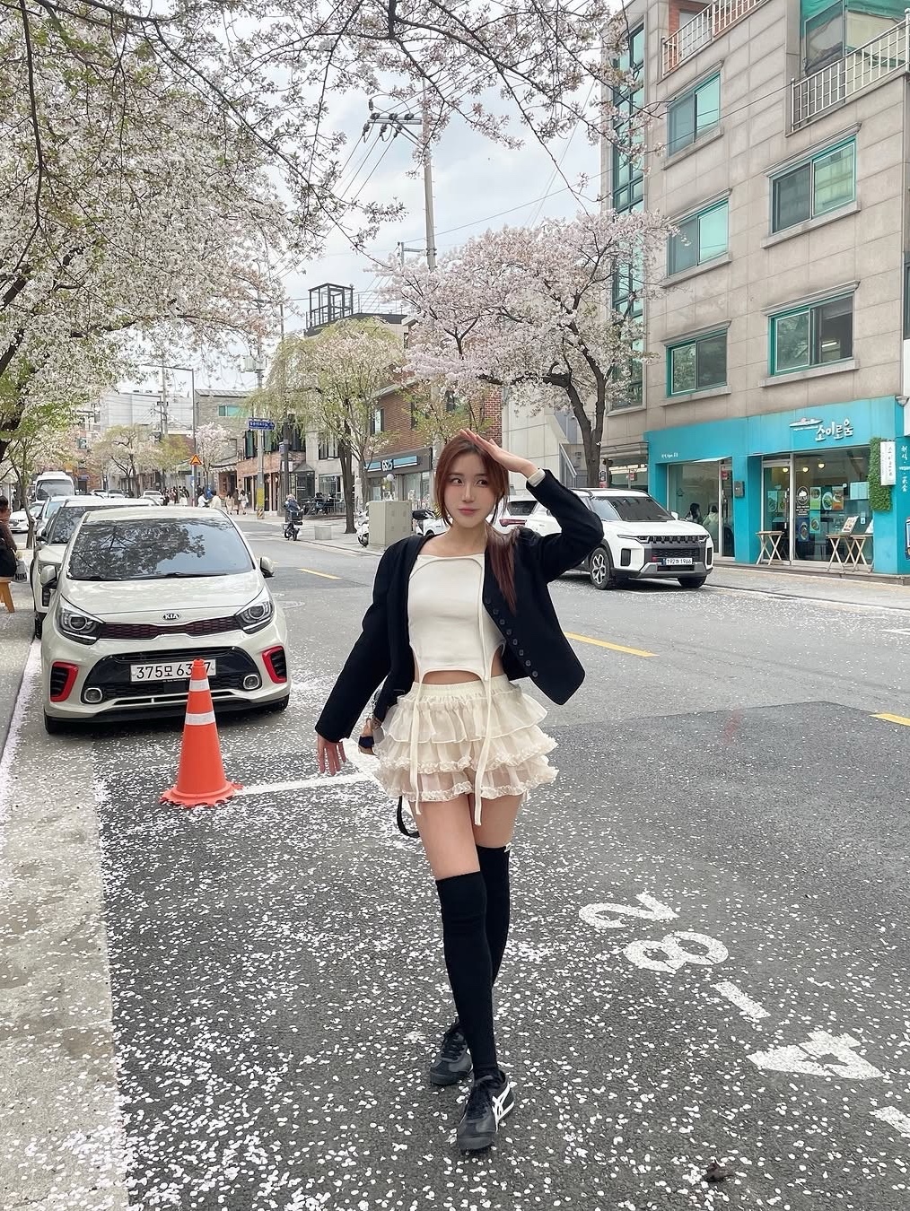 Roughneck Tutu pants skirt cream 착용 스타일 - 3