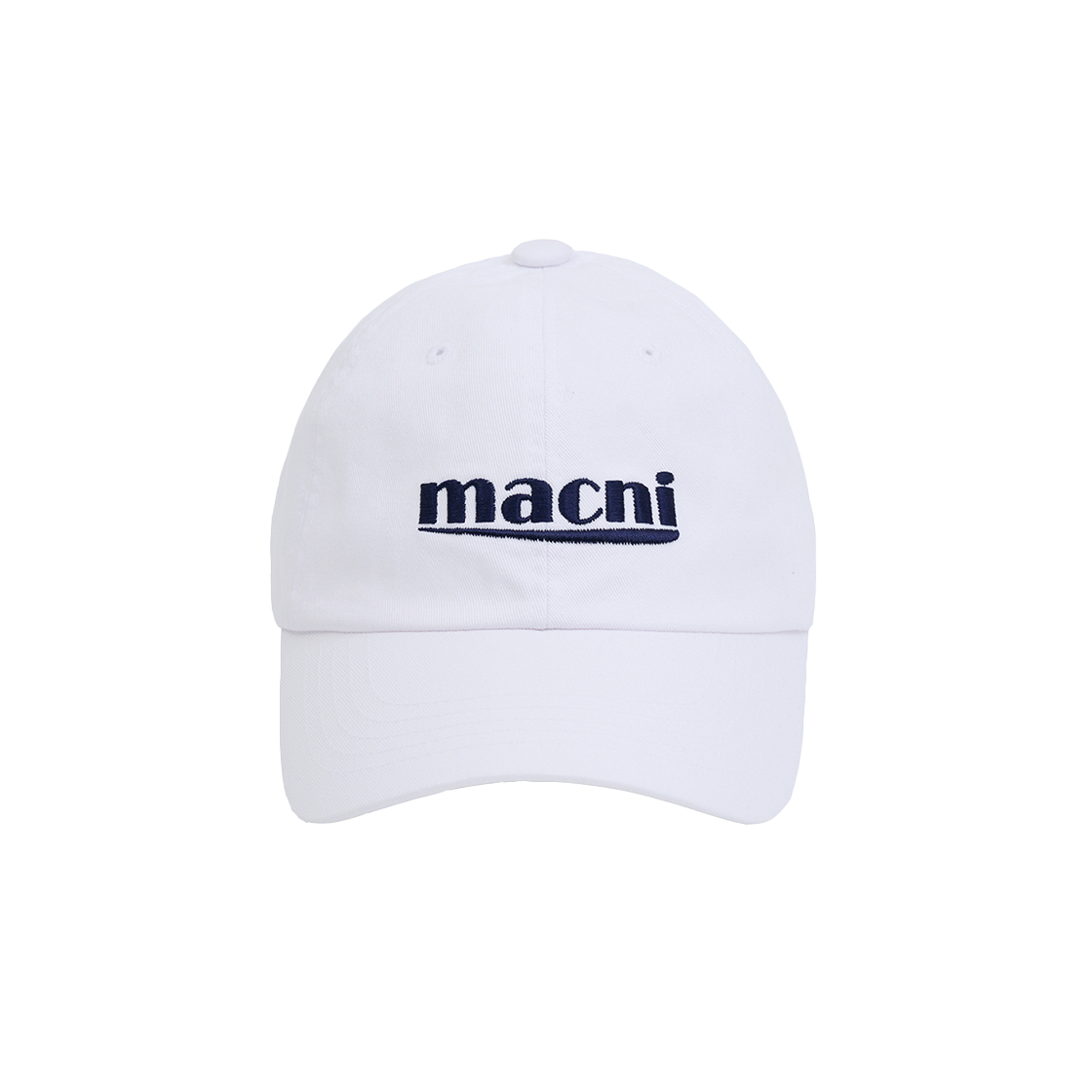 C245UACP01WT0FR MACNI Signature Logo Ball Cap White