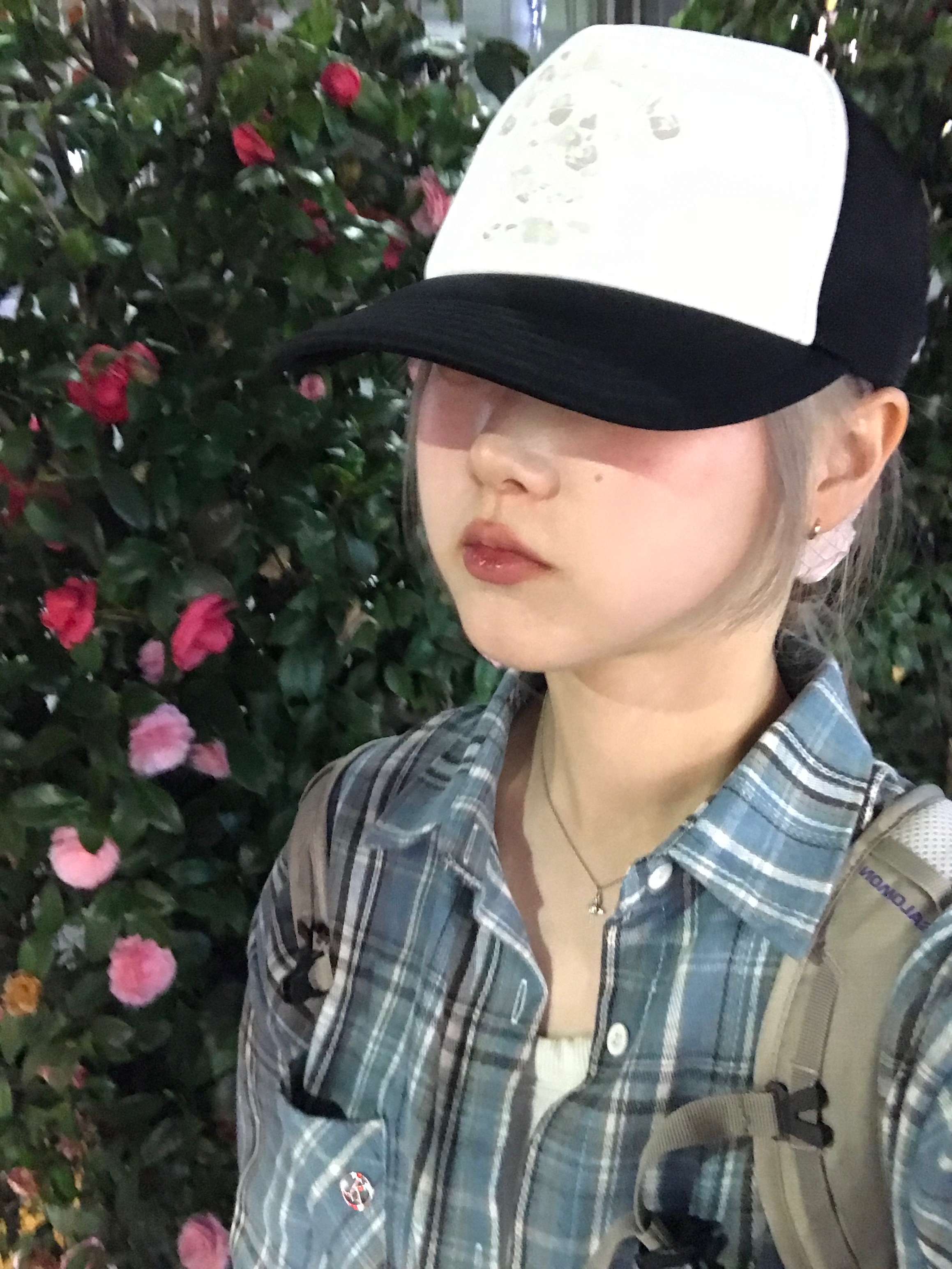 BAPE General Mesh Cap White 착용 스타일 - 1