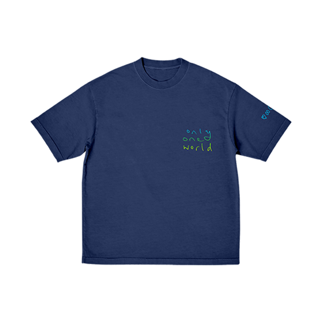 - Coldplay Music of The Spheres World Tour One World T-Shirt Blue