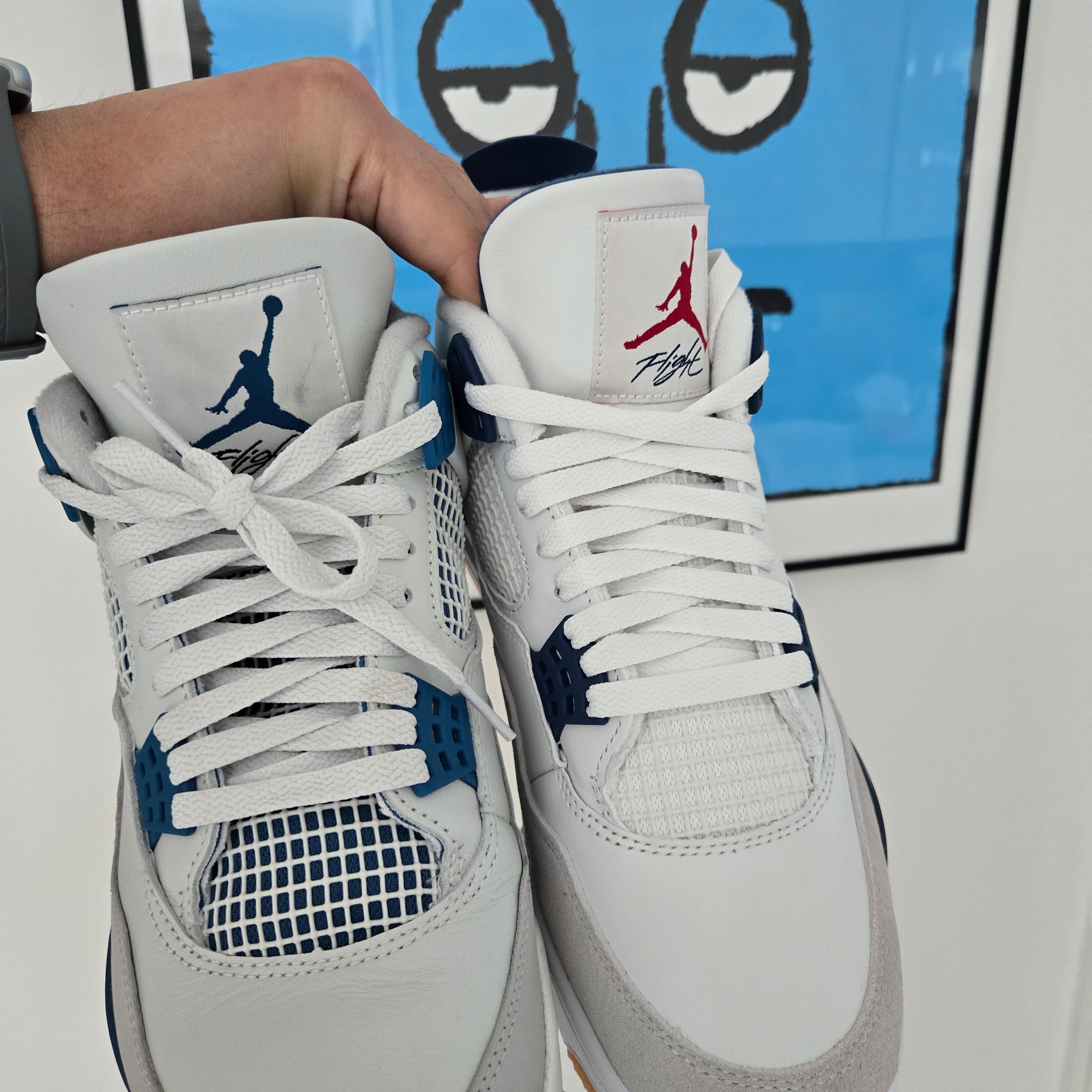 Jordan 4 x Nike SB Retro SP Navy, Jordan 4 Retro Industrial Blue 착용 스타일 - 2
