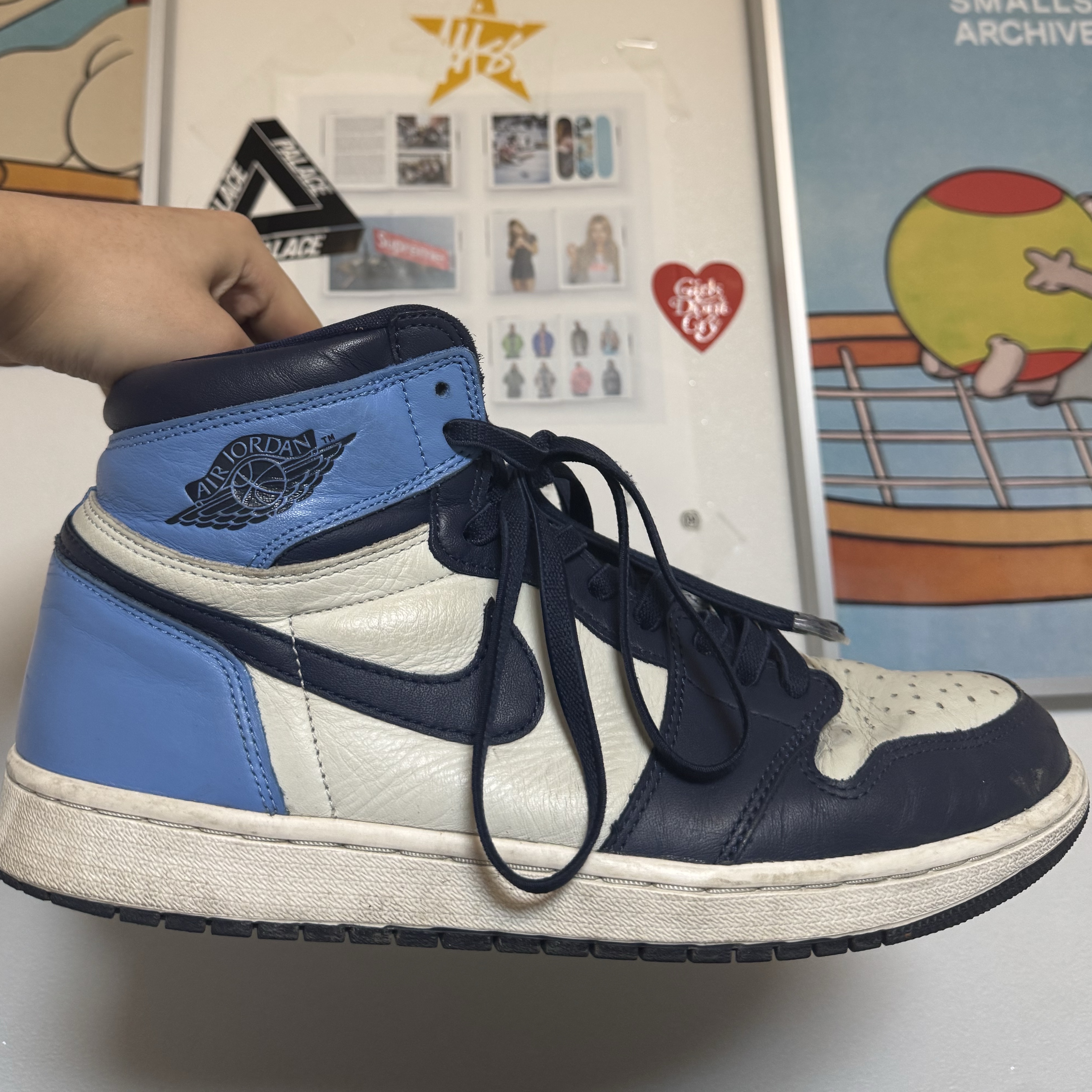 Jordan 1 Retro High Obsidian UNC 착용 스타일