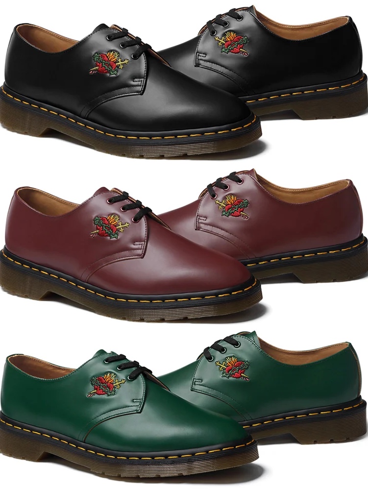 (W) Maison Margiela Tabi Ballet Flat Shoes Black, Dr. Martens 1461 Smooth Black 착용 스타일 - 5