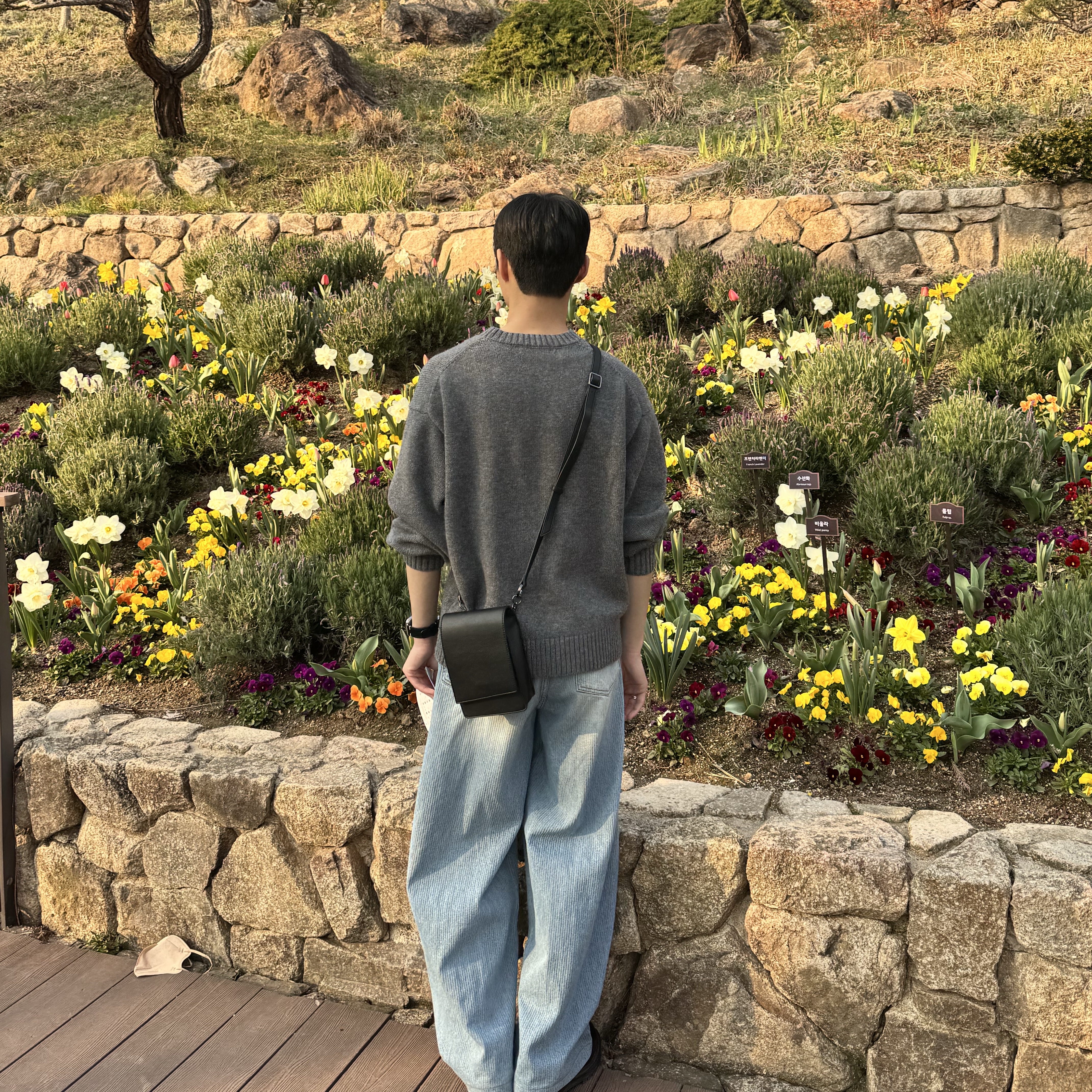 noun Corduroy Denim Pants Light Blue 착용 스타일 - 2