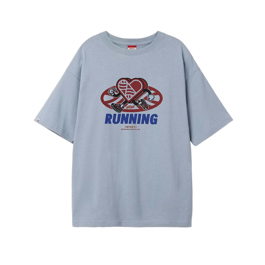 SST-HRT-GRP-SBL Menasoo New Big Hearttrack Graphic T Shirt Skyblue