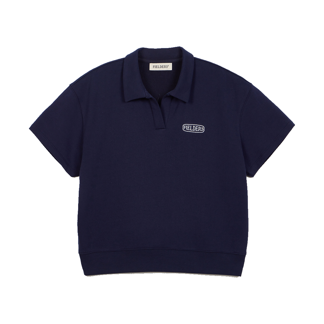 FB2SW1300FNY Fielders Sweat Open Collar Short-Sleeved T-Shirt Navy