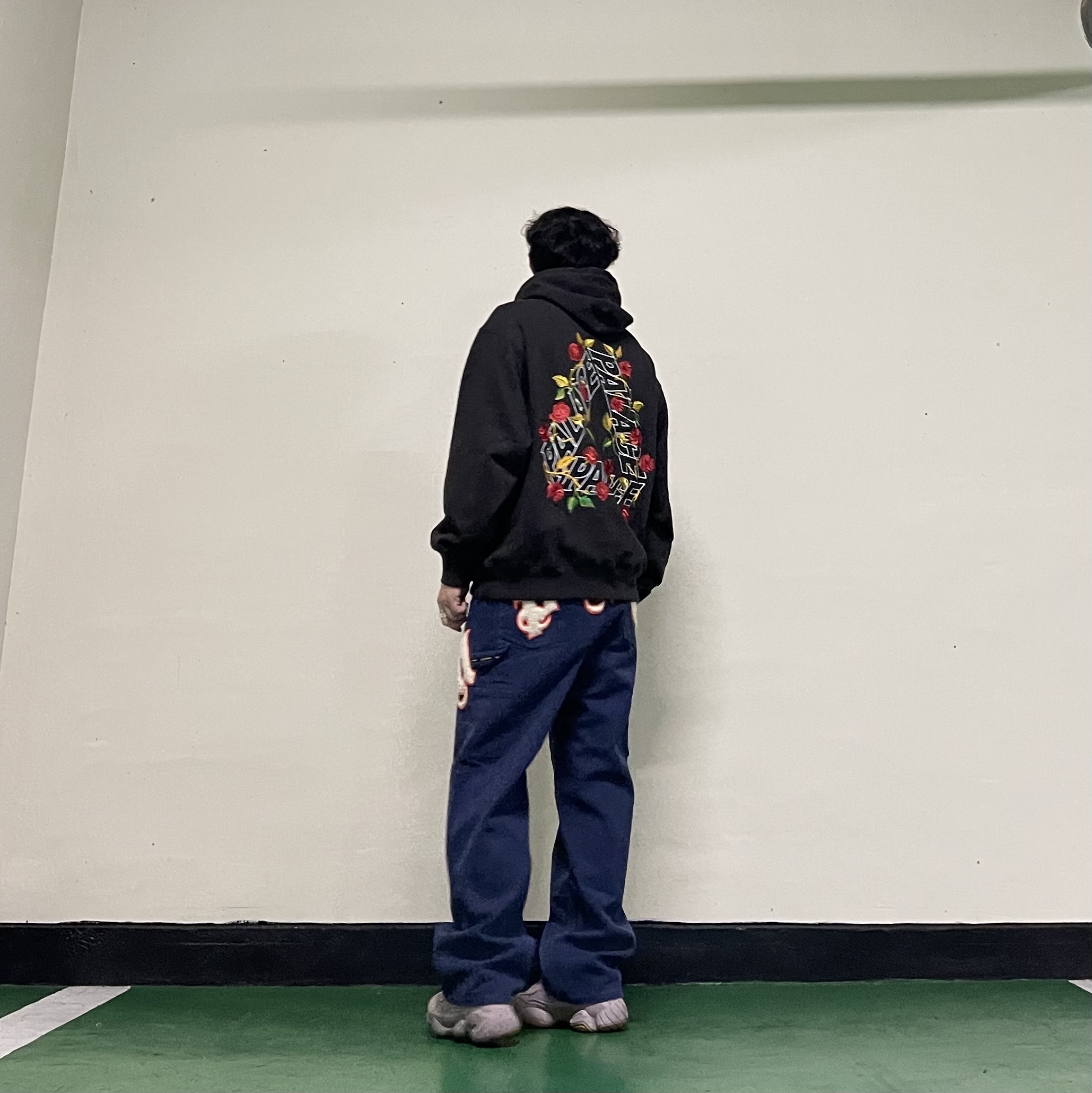 Supreme Old English Canvas Double Knee Painter Pant Navy - 25SS, Adidas Yeezy 500 Soft Vision 착용 스타일 - 4