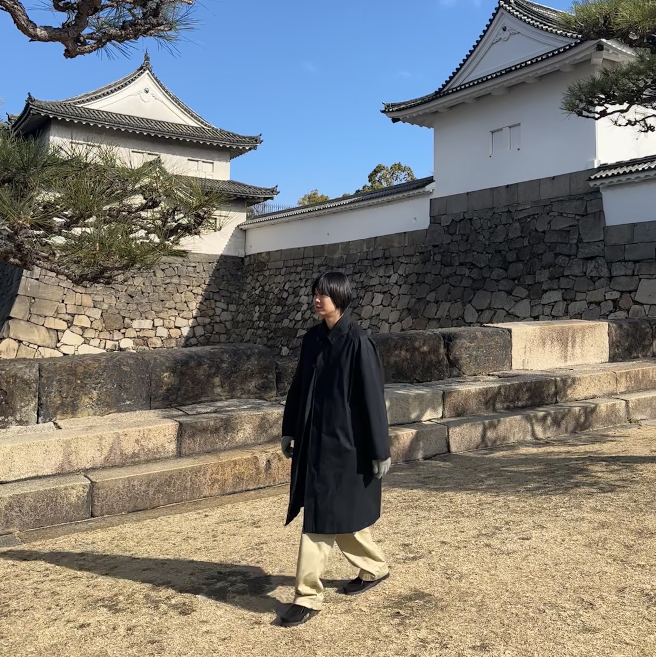 Nanamica Gore-Tex BalmacaanCoat Black 착용 스타일