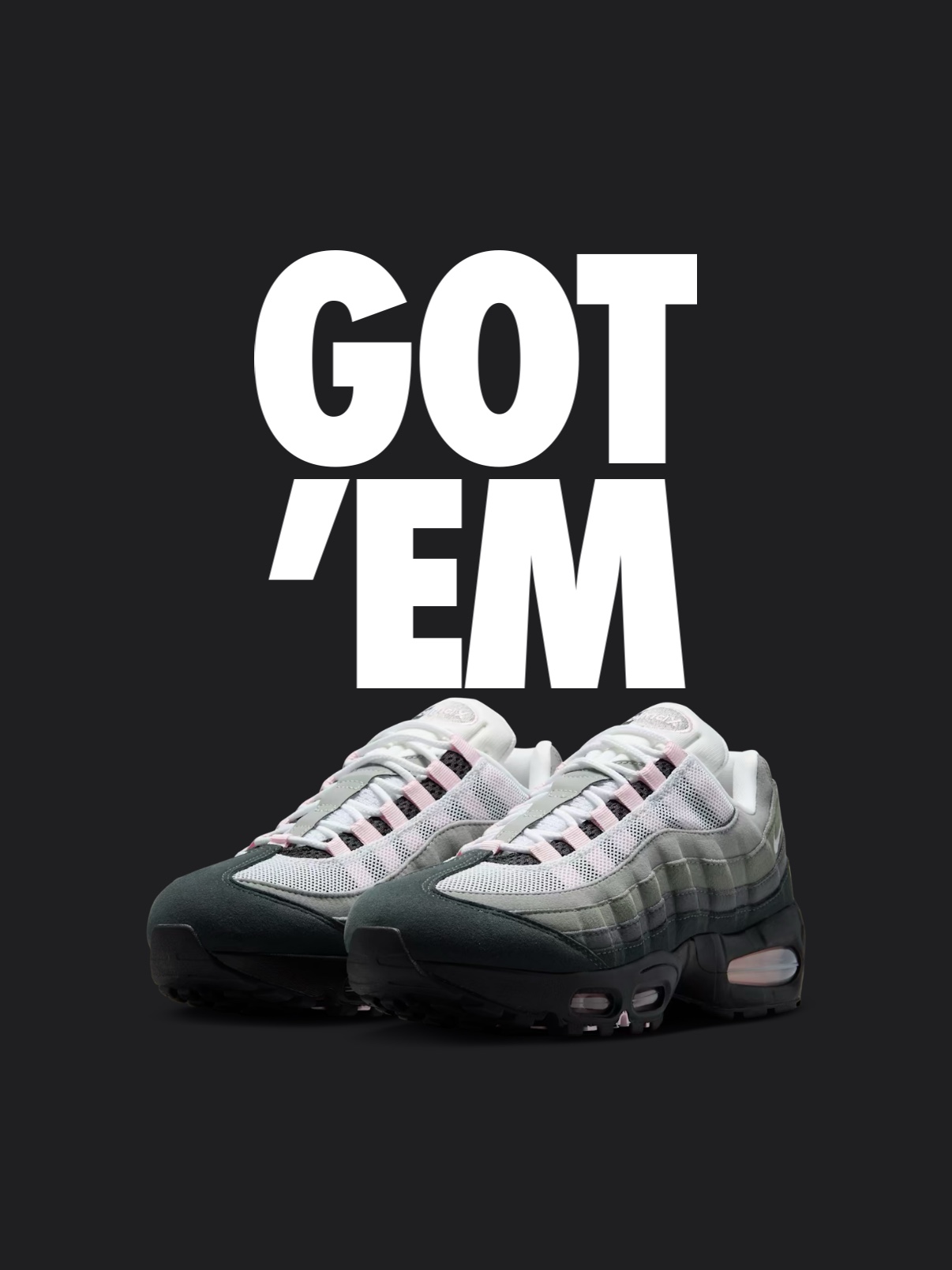 (W) Nike Air Max 95 Pink Foam 착용 스타일 - 1
