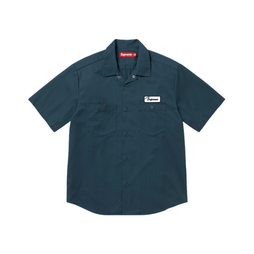 Supreme Bitch S/S Work Shirt Navy - 25SS