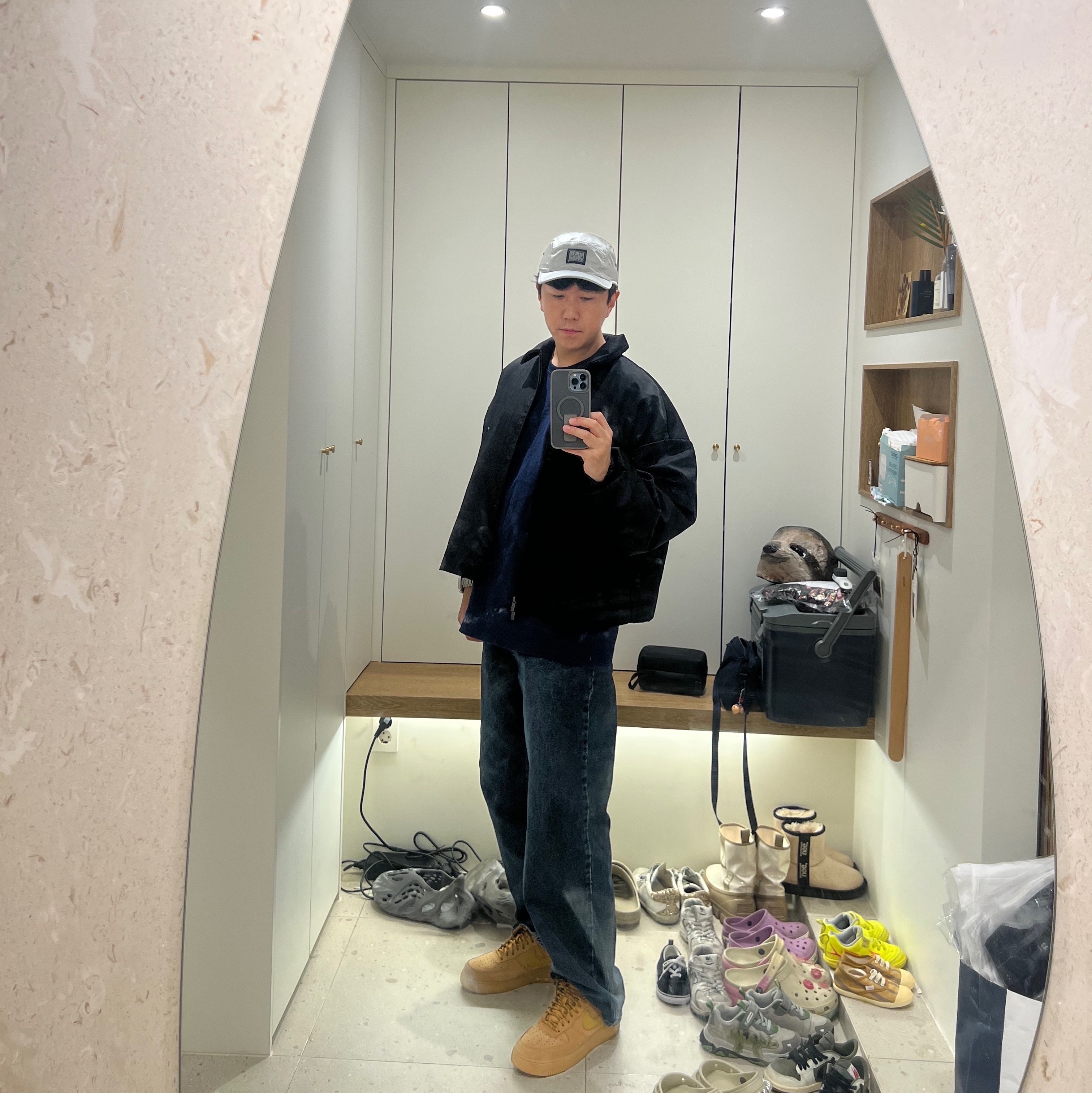 Supreme x Marithe Francois Girbaud Sport Camp Cap Silver - 25SS, Nike Air Force 1 '07 WB Flax 착용 스타일 - 4