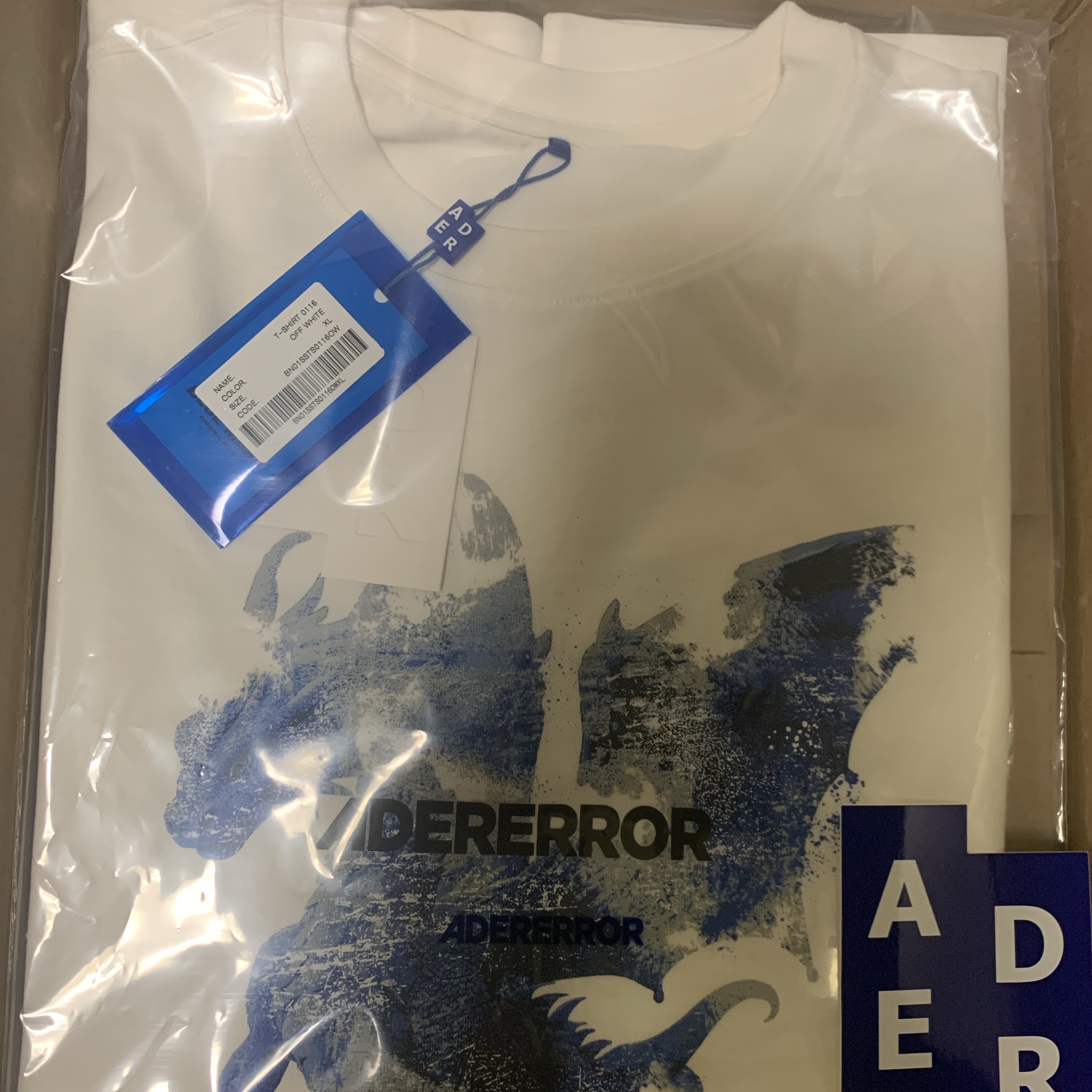 Ader Error Azure T-Shirt Off White 착용 스타일