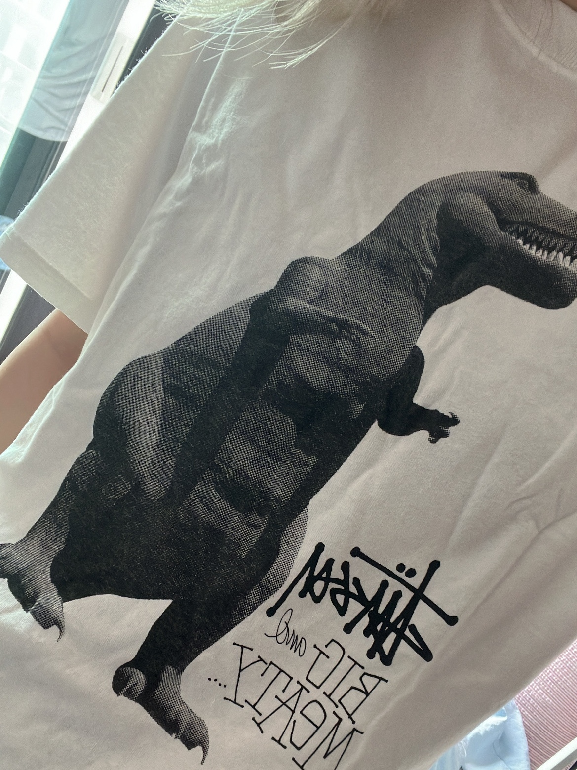 Stussy Big & Meaty Pigment Dyed T-Shirt Natural 착용 스타일 - 1