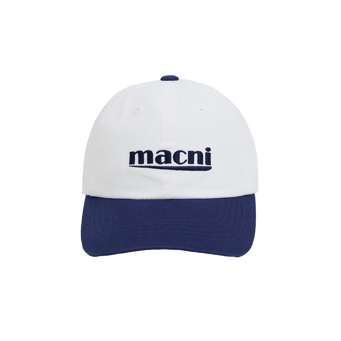 C245UACP02NV0FR MACNI Signature Logo Mix Ball Cap Navy