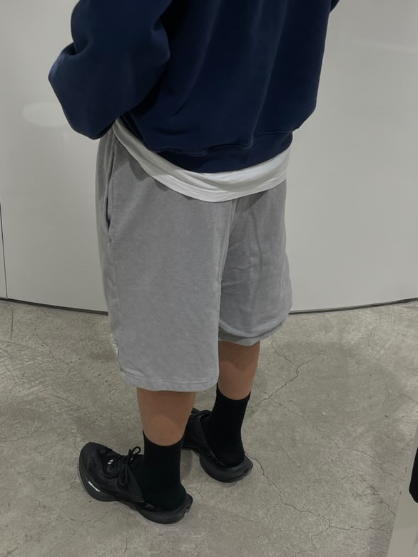 Stussy Double Layer Jersey Shorts Grey Heather 착용 스타일