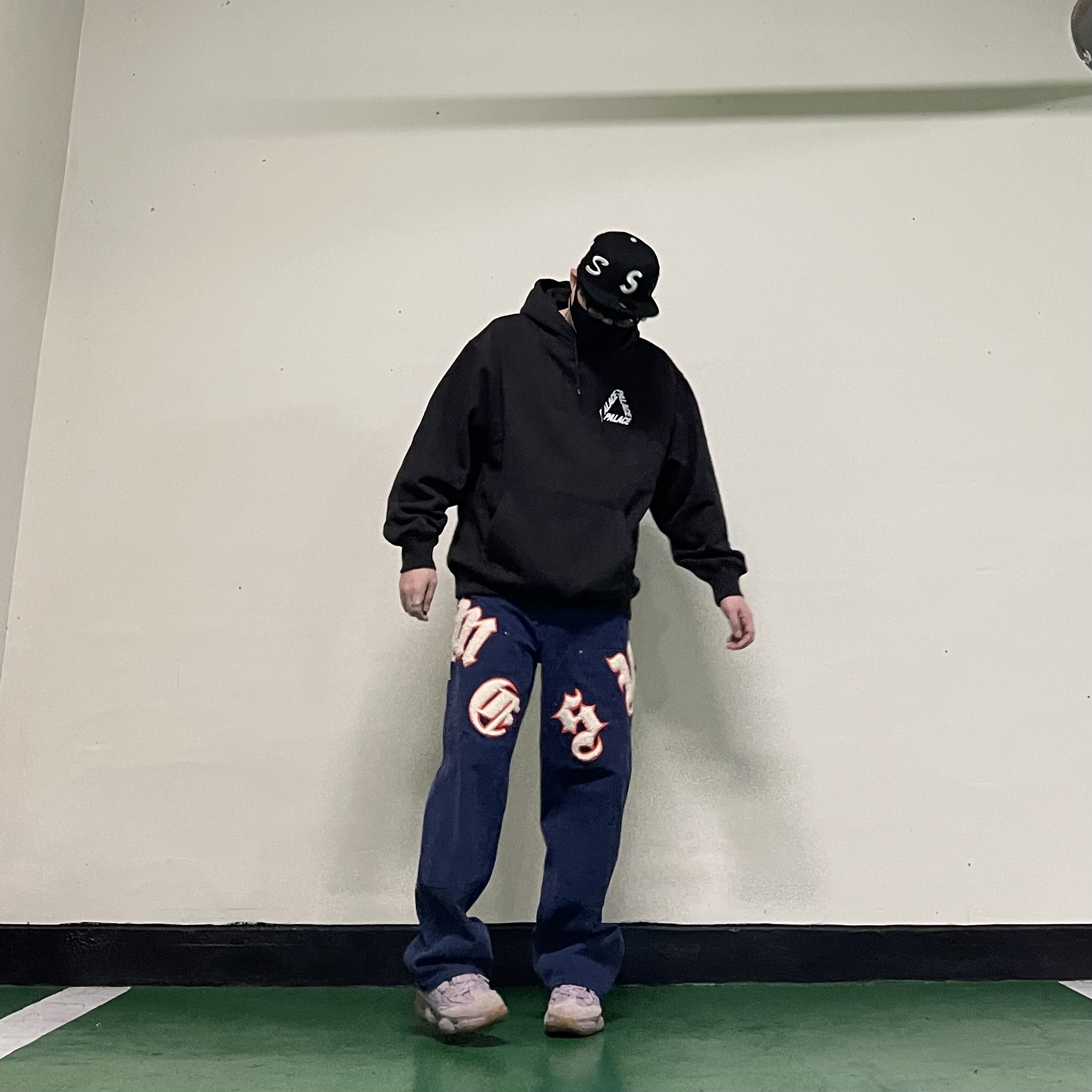 Supreme Old English Canvas Double Knee Painter Pant Navy - 25SS, Adidas Yeezy 500 Soft Vision 착용 스타일 - 6