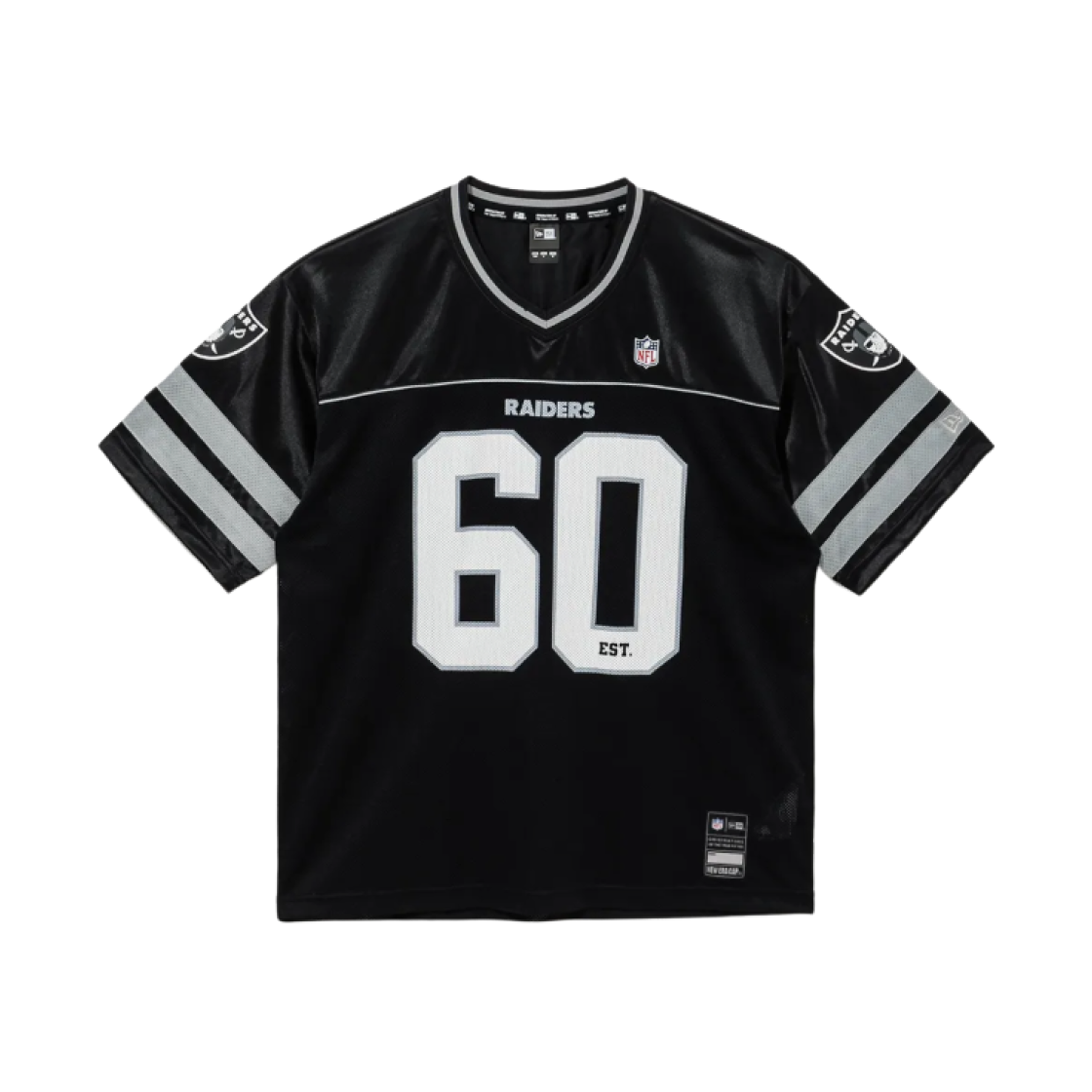 뉴에라 NFL 라스베이거스 레이더스 폴리에스터 티셔츠 블랙(New Era NFL Las Vegas Raiders Polyester T-Shirt Black)