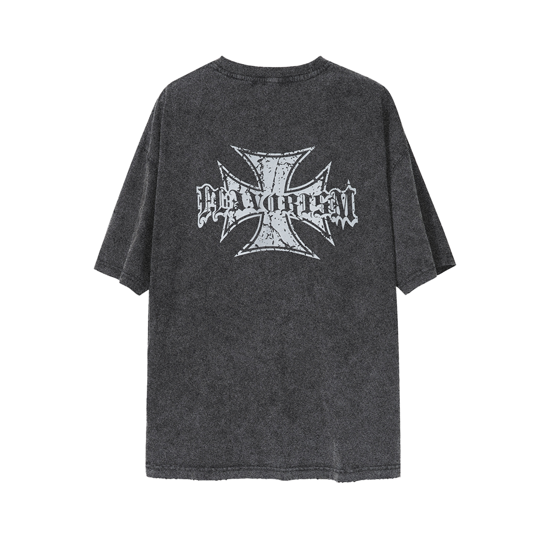 TT0089 Flavorism Snow Washed Destroyed T-Shirt Black