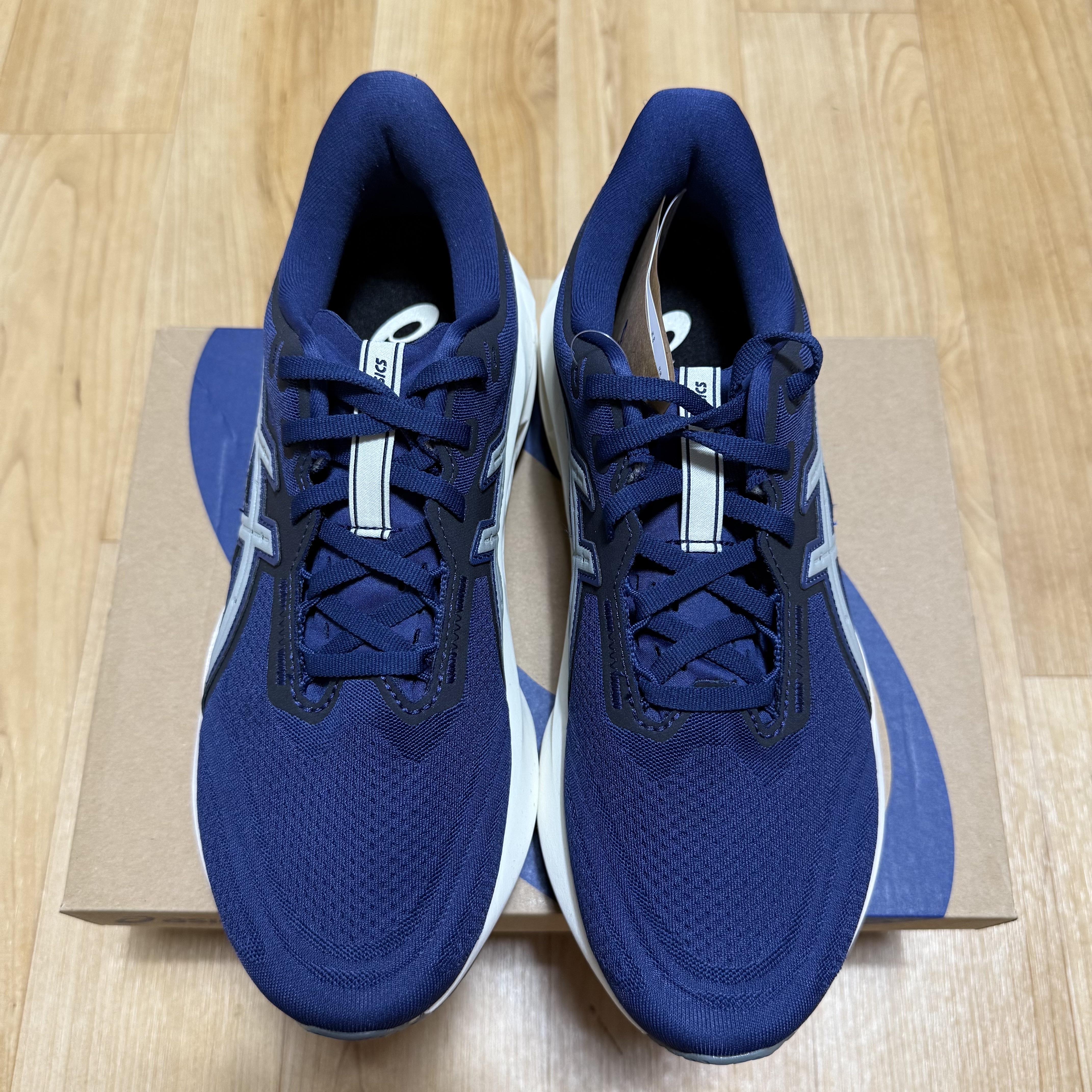 Asics Novablast 5 Indigo Blue Seal Grey 착용 스타일 - 1