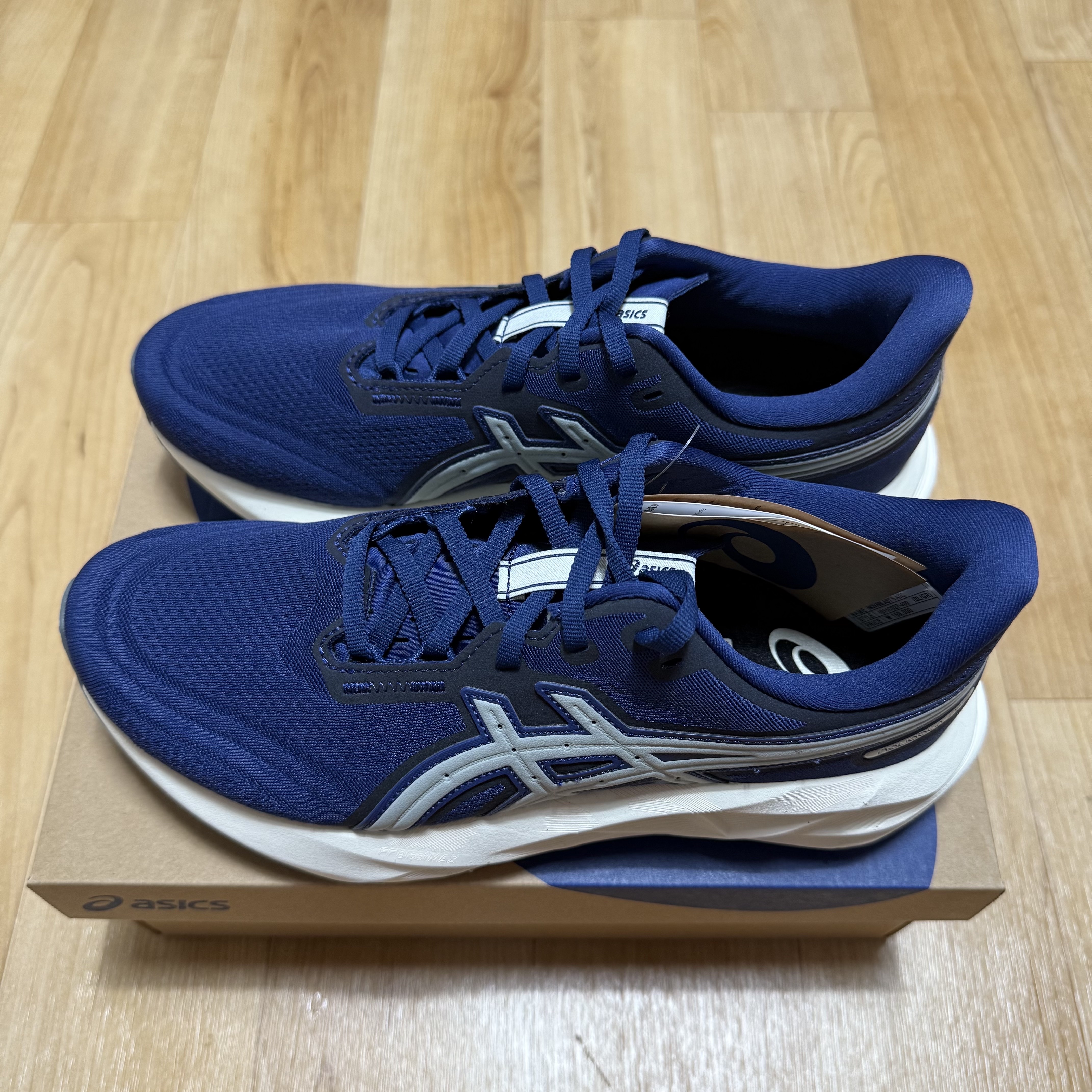 Asics Novablast 5 Indigo Blue Seal Grey 착용 스타일 - 2