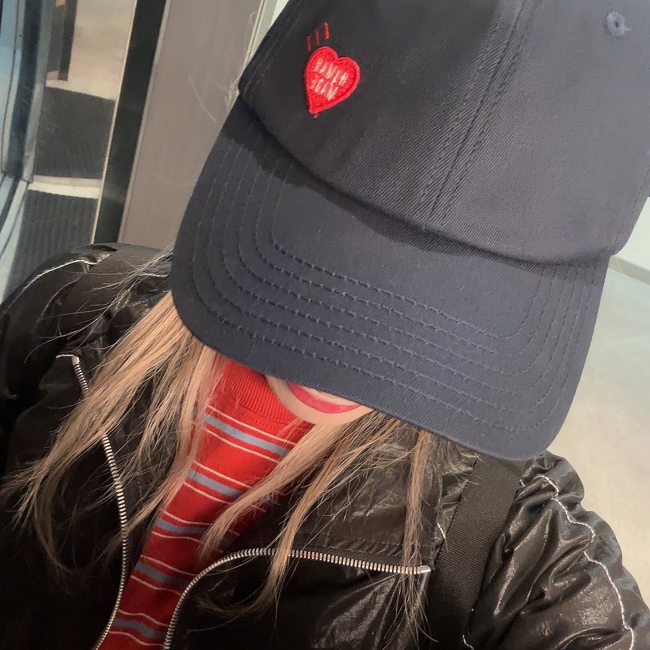 Human Made 6 Panel Twill Cap Navy - Offline Store Exclusive 착용 스타일 - 2