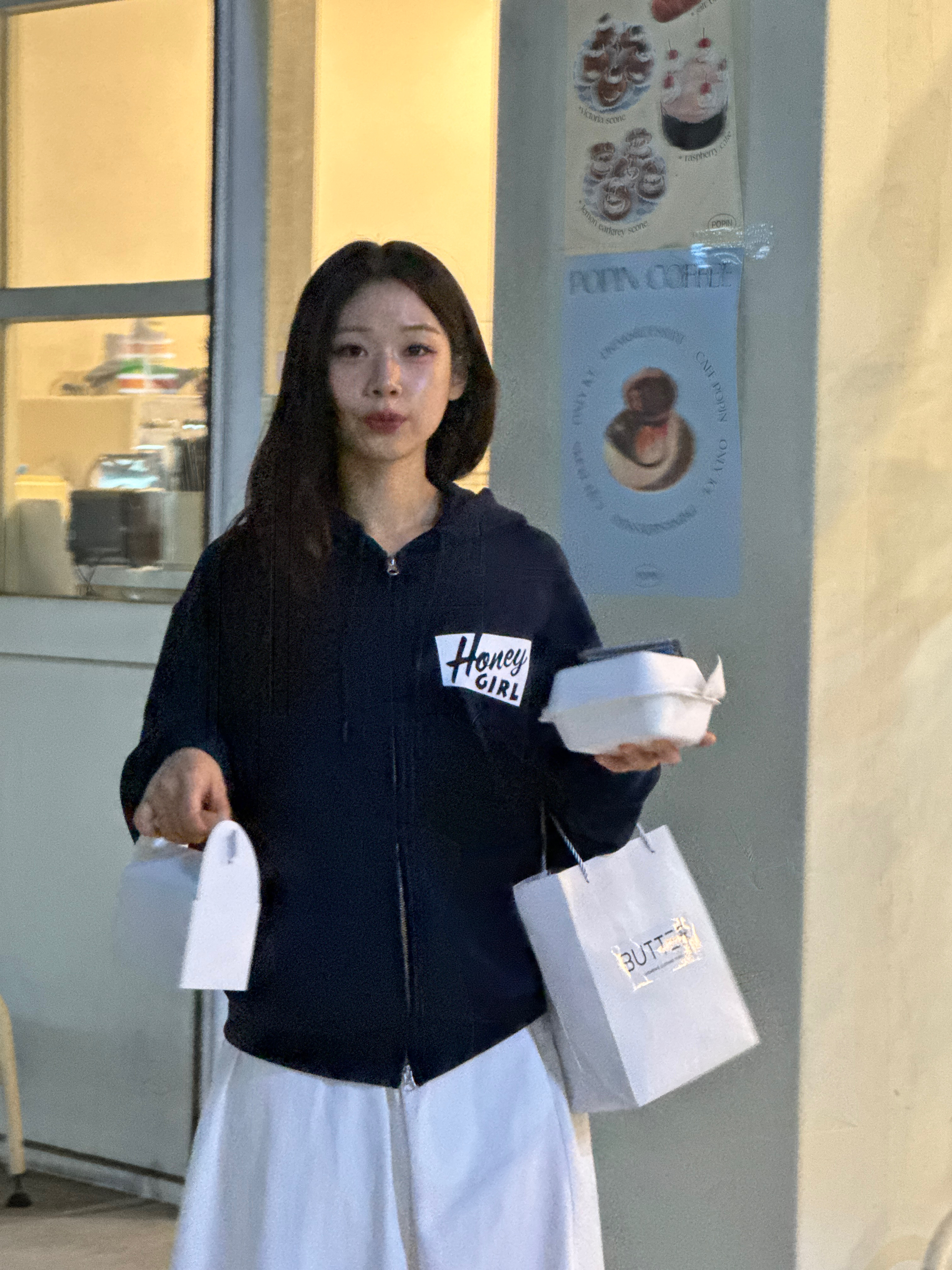 Honey Scoop House Honey Girl Zip up Hooded Sweatshirt Navy, (W) Adidas Taekwondo Cloud White Core Black 착용 스타일 - 7