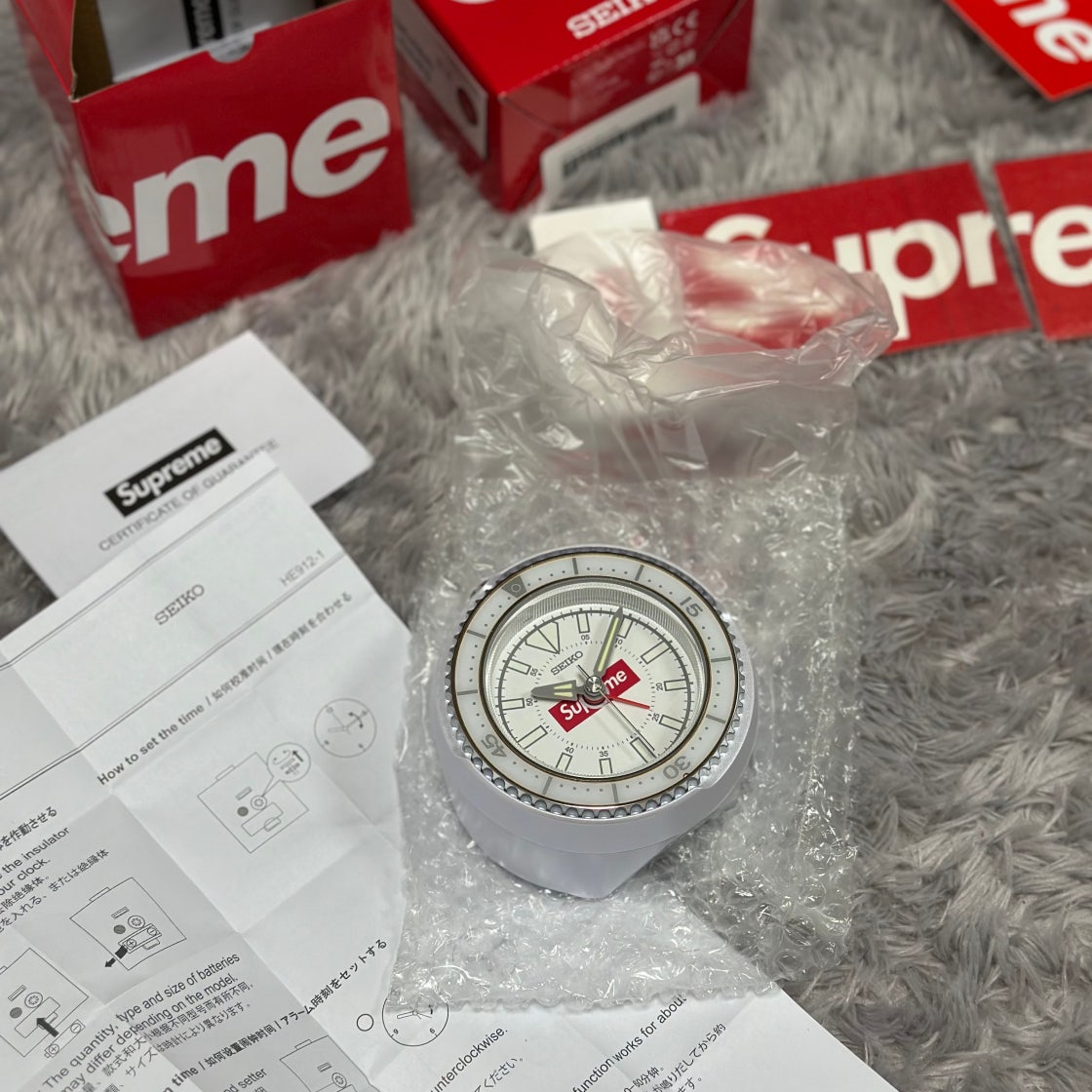 슈프림 x 세이코 마이 알람 클락 화이트 - 25SS | Supreme | KREAM