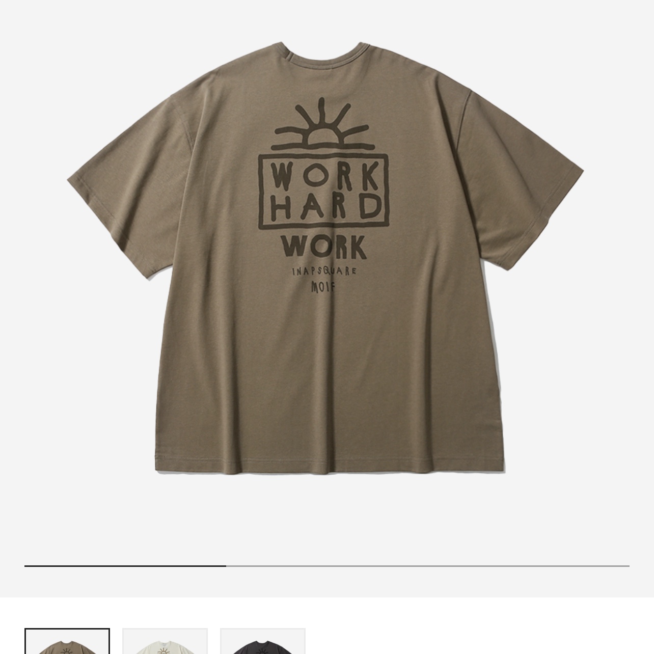 Converse One Star Pro Suede Blood Stone, moif x inapsquare Work Hard H/S Tee Olive 착용 스타일 - 2