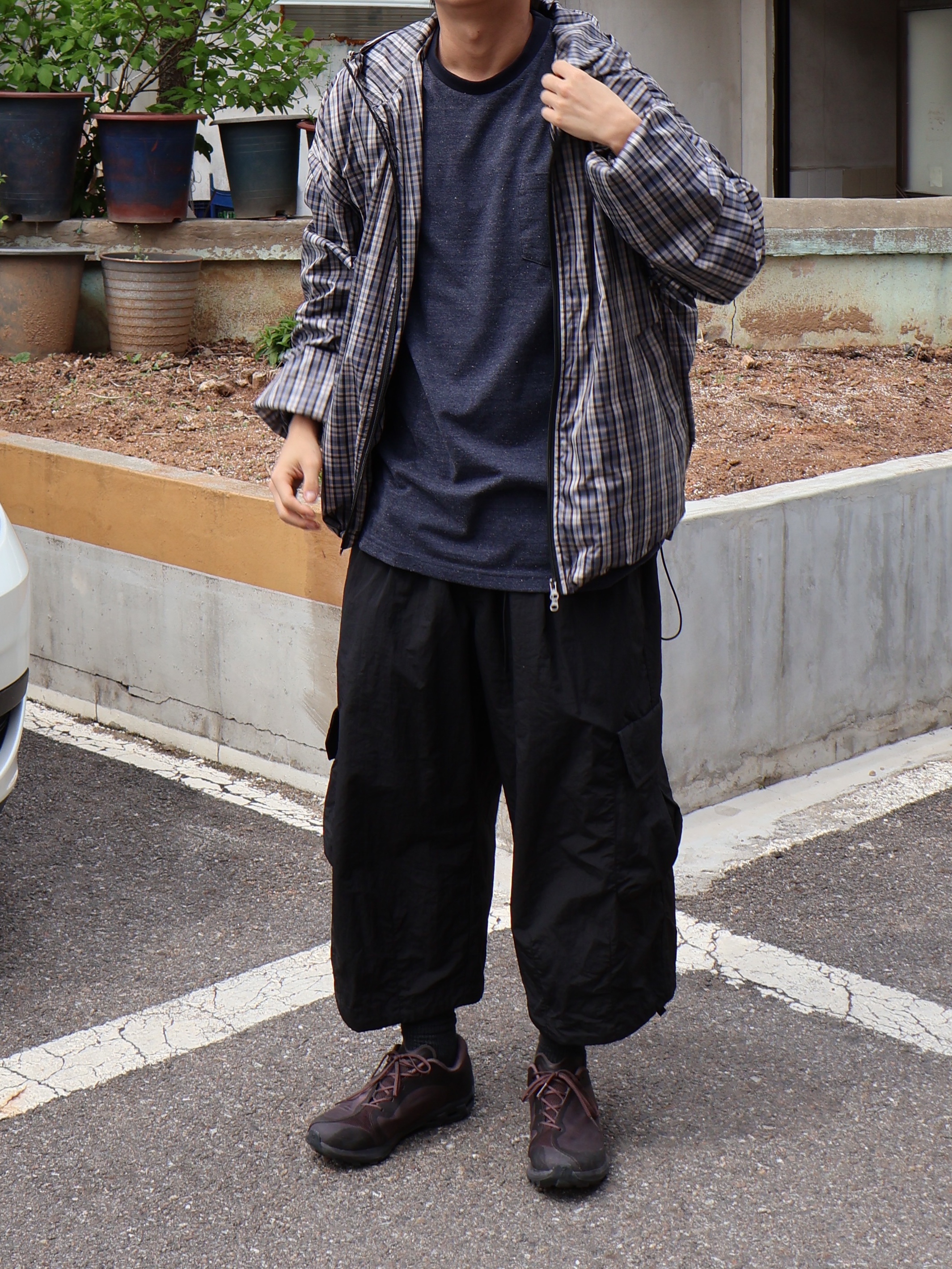 On Running x Post Archive Faction (Paf) Cloudventure Peak Cacao Espresso 착용 스타일 - 2