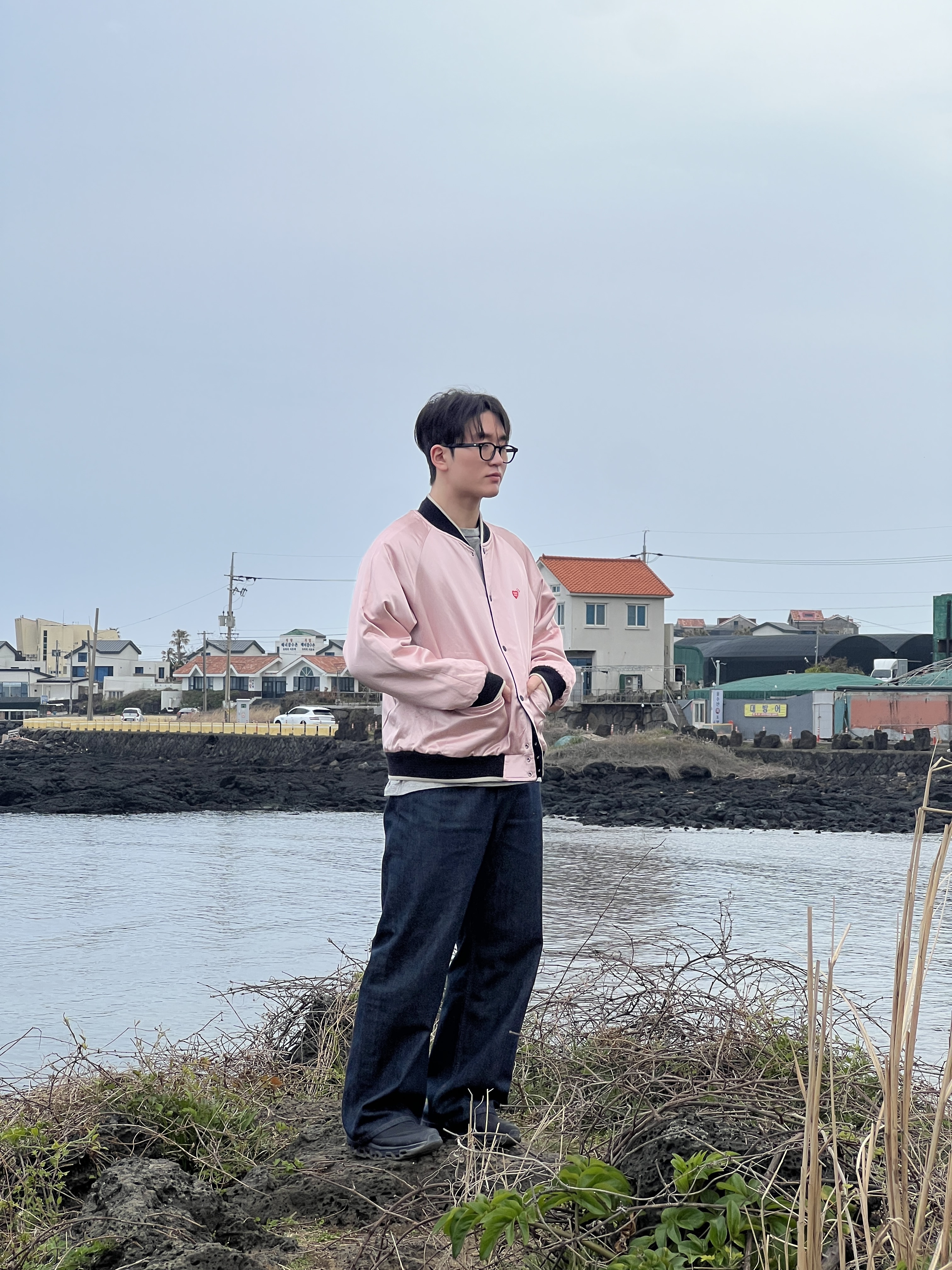 Human Made Car Club Jacket Black 착용 스타일 - 2