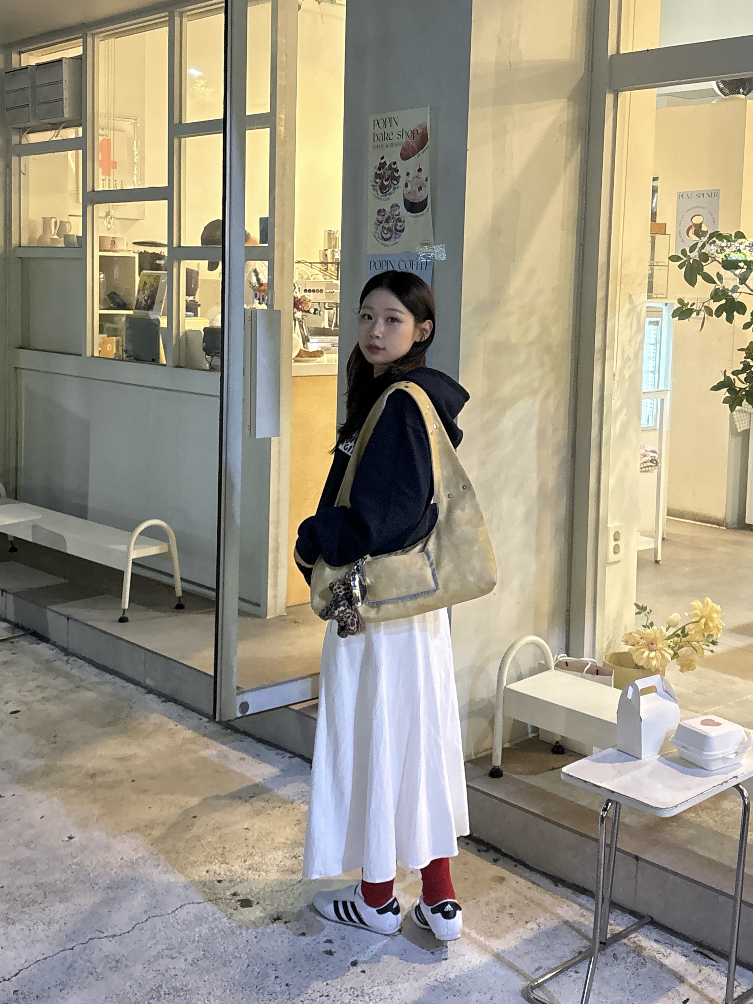 Honey Scoop House Honey Girl Zip up Hooded Sweatshirt Navy, (W) Adidas Taekwondo Cloud White Core Black 착용 스타일 - 2