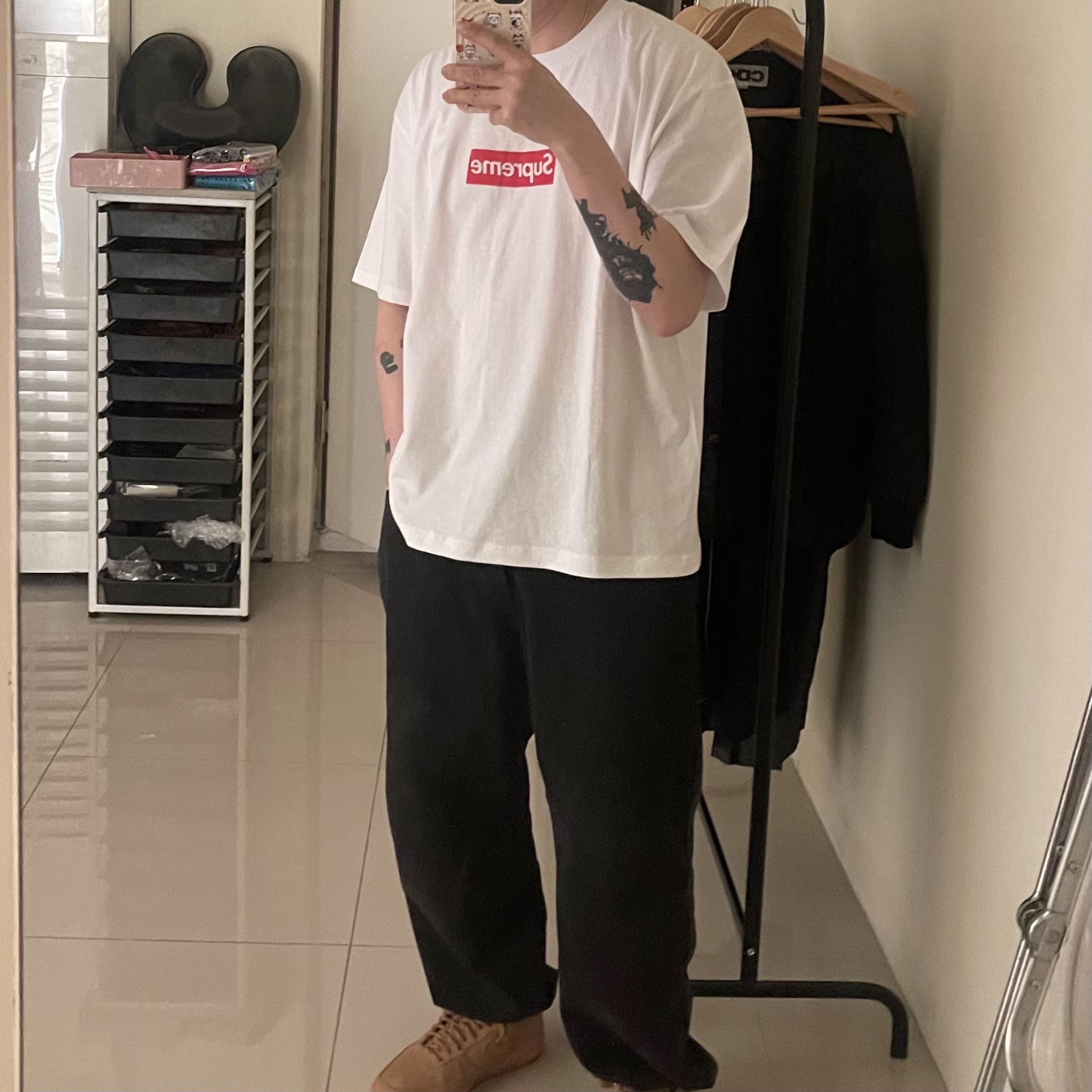 Human Made Animal Keyring Silver, Supreme Mesh Mini Duffle Bag Black - 23SS 착용 스타일 - 2