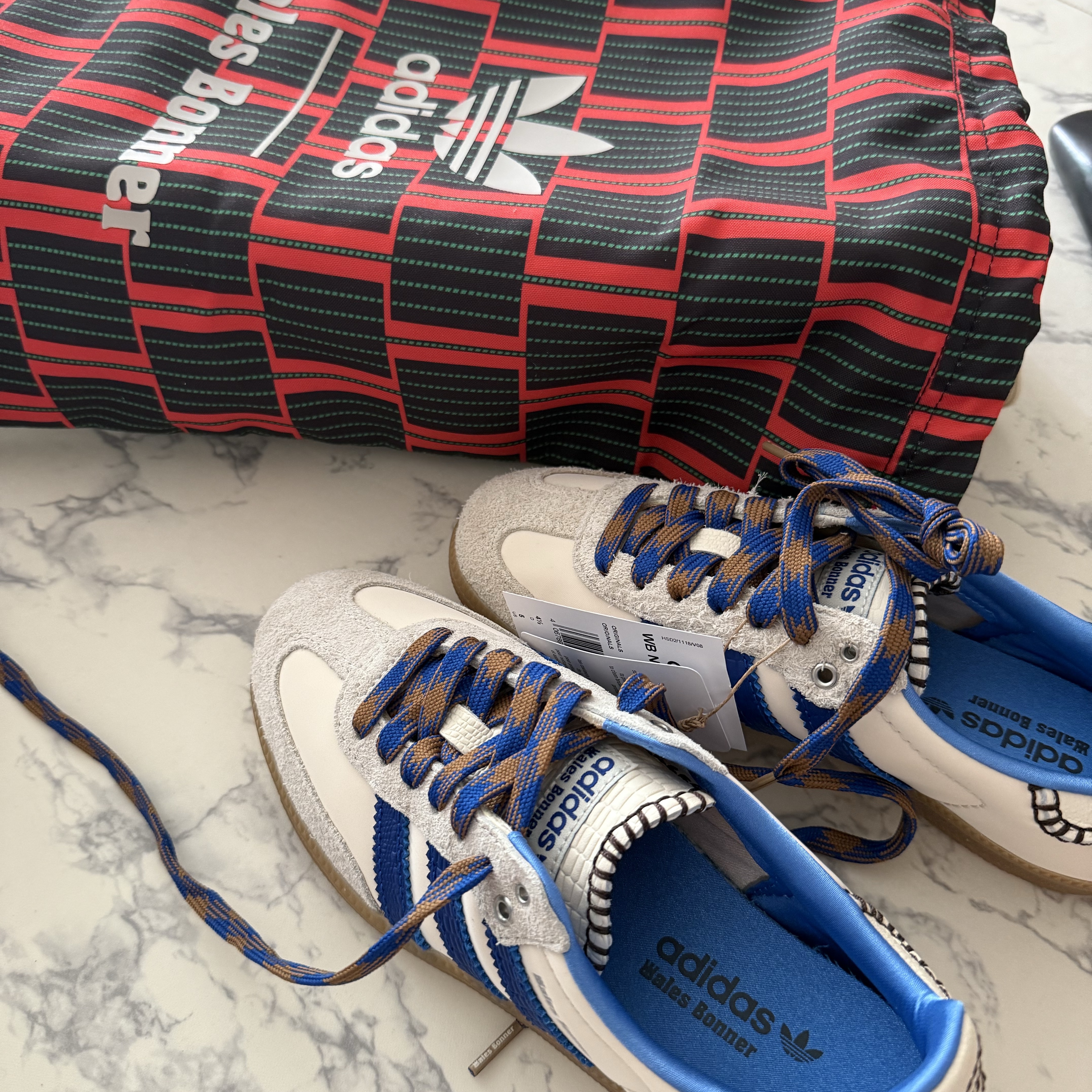 Adidas x Wales Bonner Samba Wonder Clay Royal Blue 착용 스타일