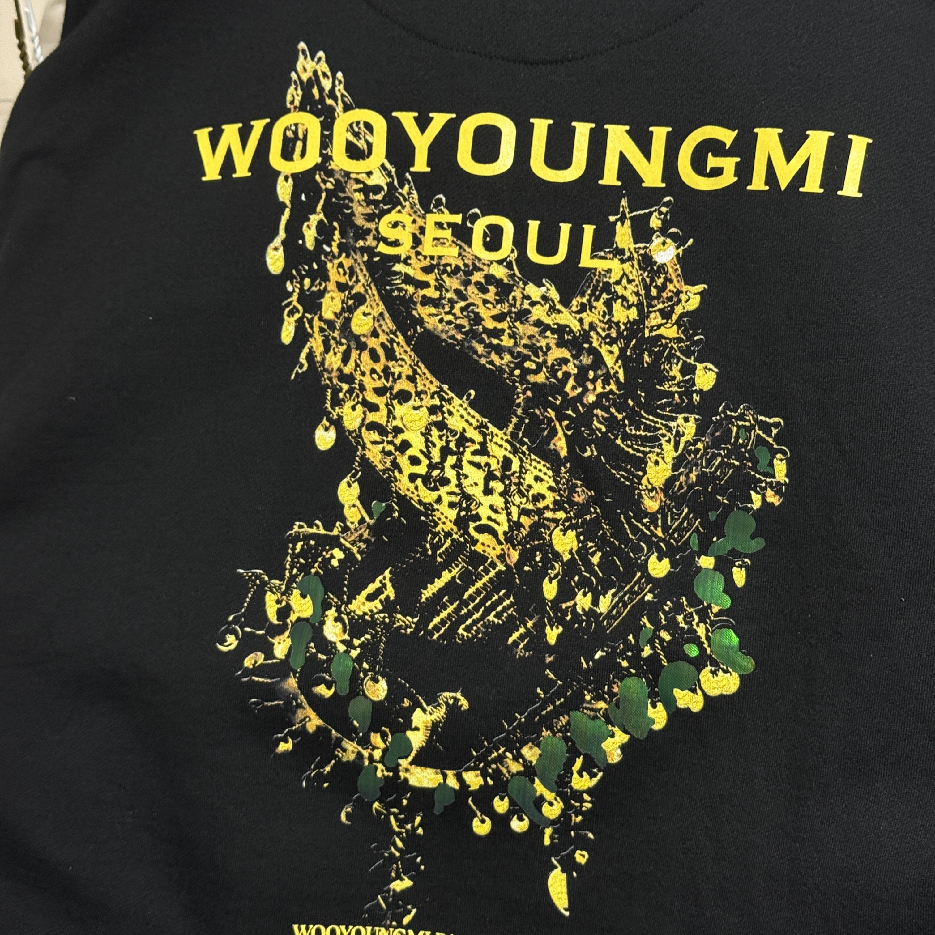 Wooyoungmi Palm Hooded T-Shirt Black - 25SS, Wooyoungmi Flower Back Logo Hooded T-Shirt White - 23FW 착용 스타일 - 5