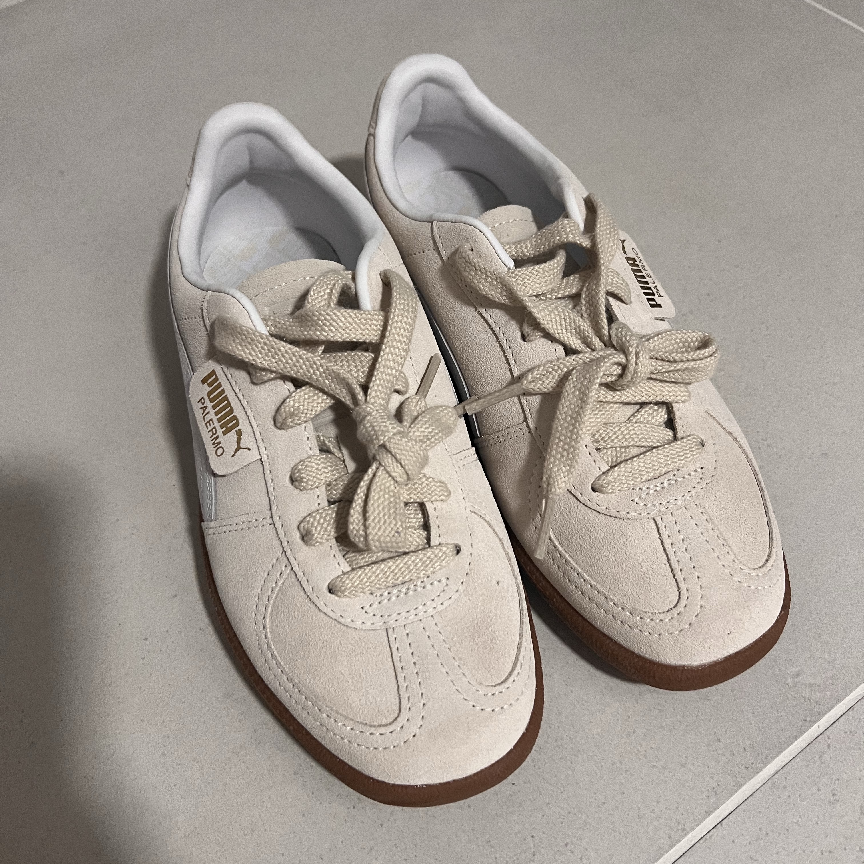 Puma Palermo Alpine Snow White 착용 스타일 - 1