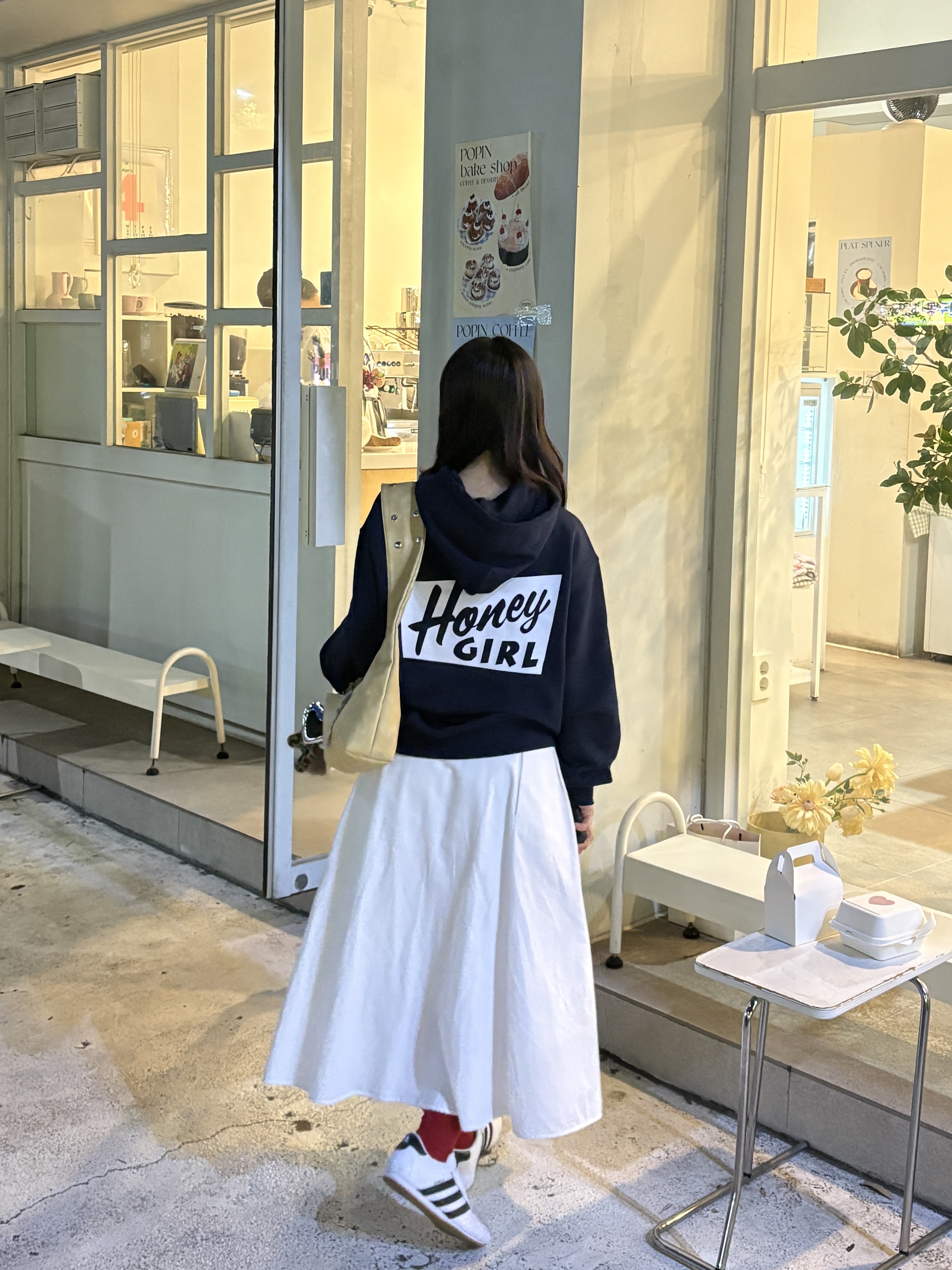 Honey Scoop House Honey Girl Zip up Hooded Sweatshirt Navy, (W) Adidas Taekwondo Cloud White Core Black 착용 스타일 - 6