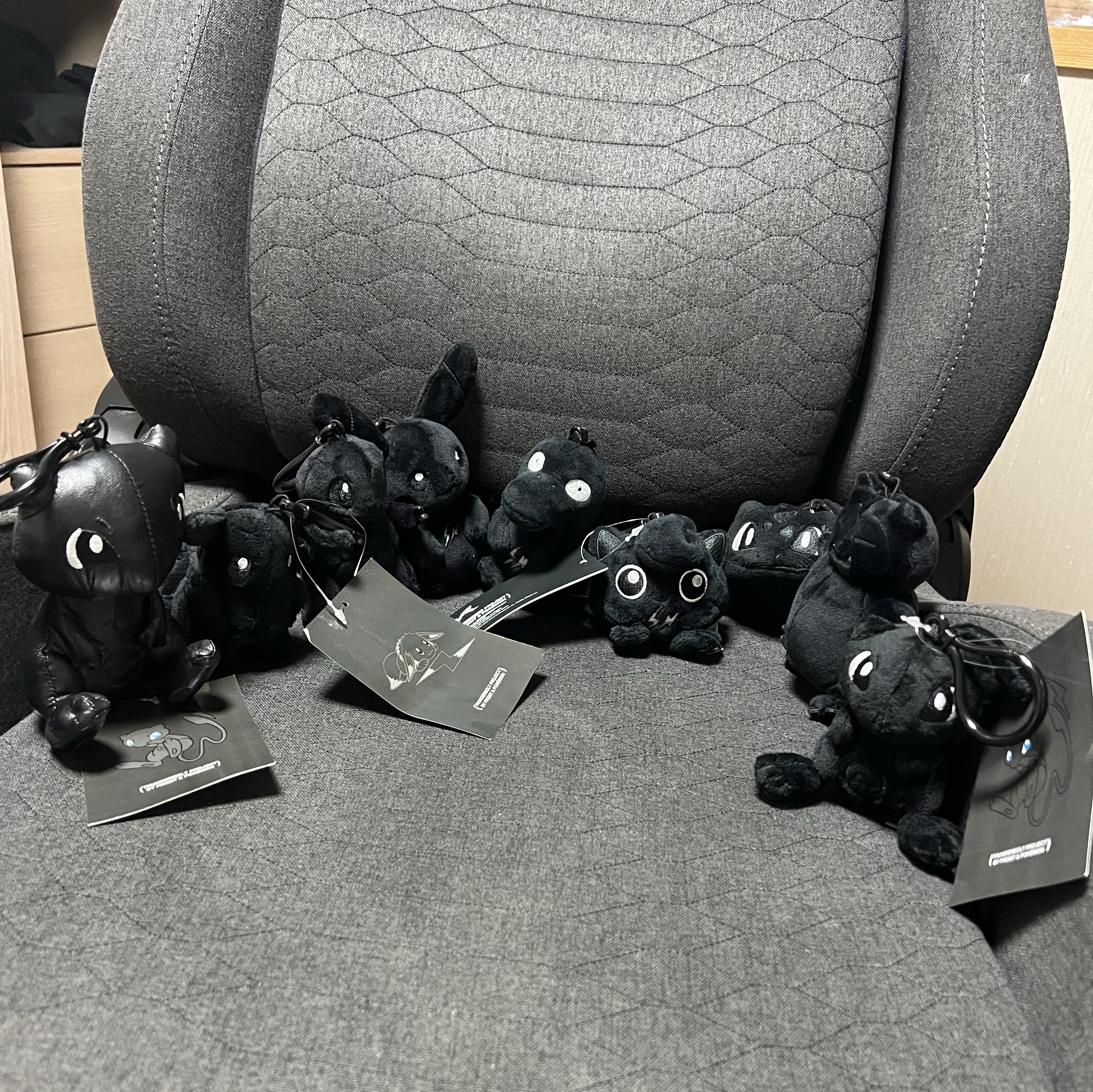 Fragment x Pokemon INN Thunderbolt Project TBP Mascot Key Ring Zenigame Black, Fragment x Pokemon INN Thunderbolt Project TBP Mascot Key Ring Pikachu Black 착용 스타일