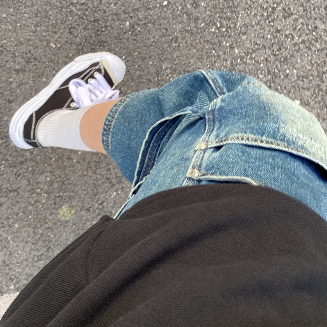 Maison Mihara Yasuhiro Hank OG Sole Canvas Low-top Sneakers Black 착용 스타일 - 2