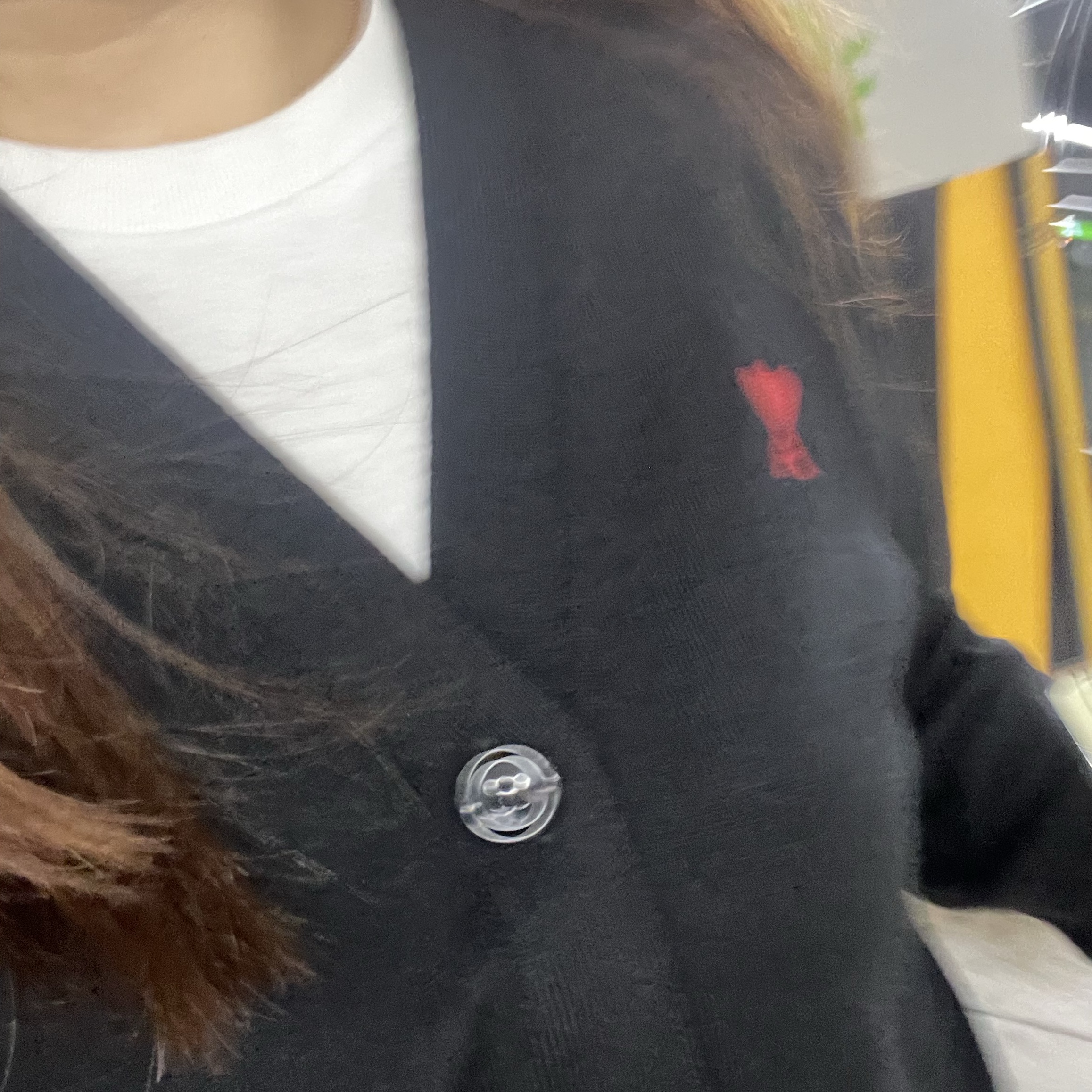 (W) AMI de Coeur Cardigan Noir 착용 스타일