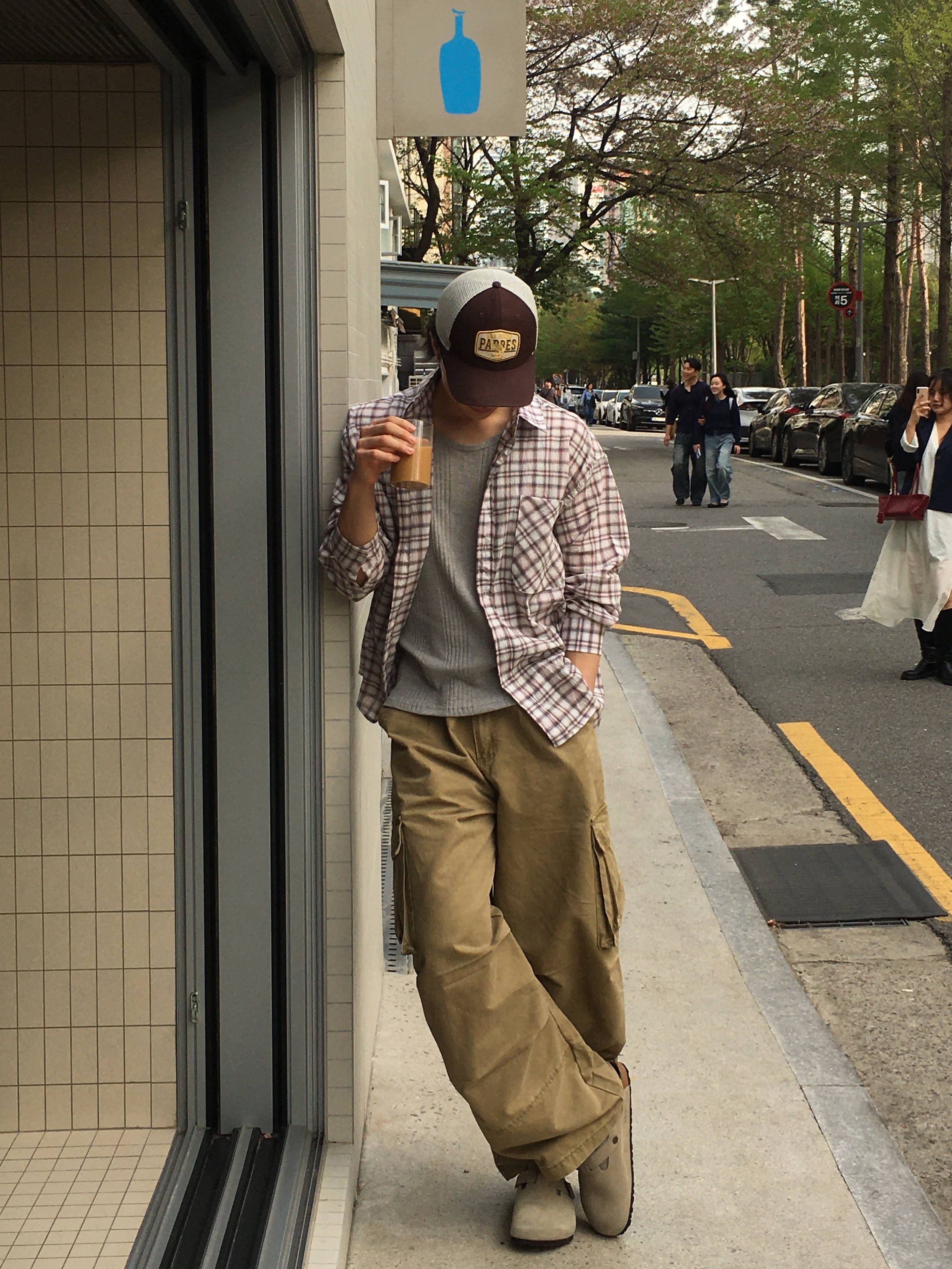 Birkenstock Boston Suede Leather Taupe - Regular 착용 스타일 - 1